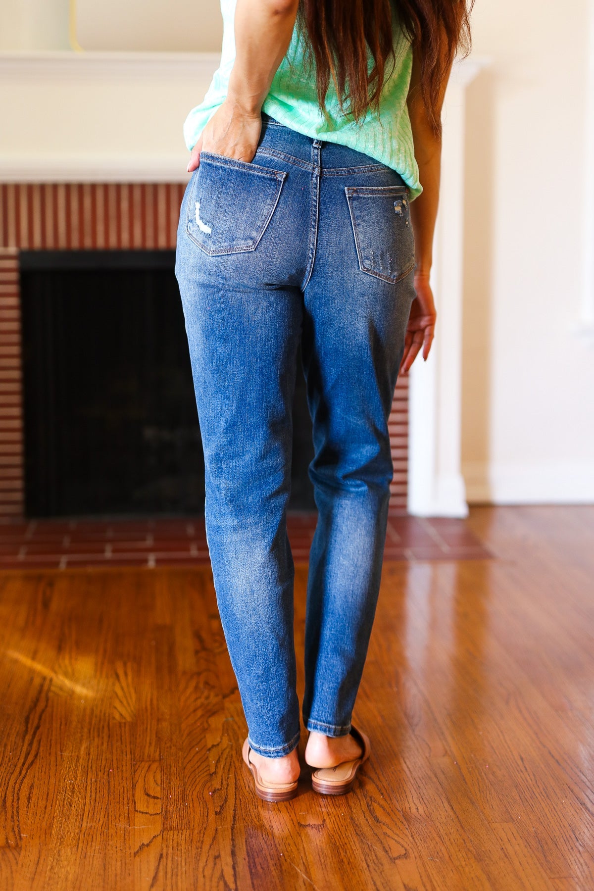 Judy Blue Everyday Dark Denim Slim Fit High Rise Jeans-Modish Lily, Tecumseh Michigan