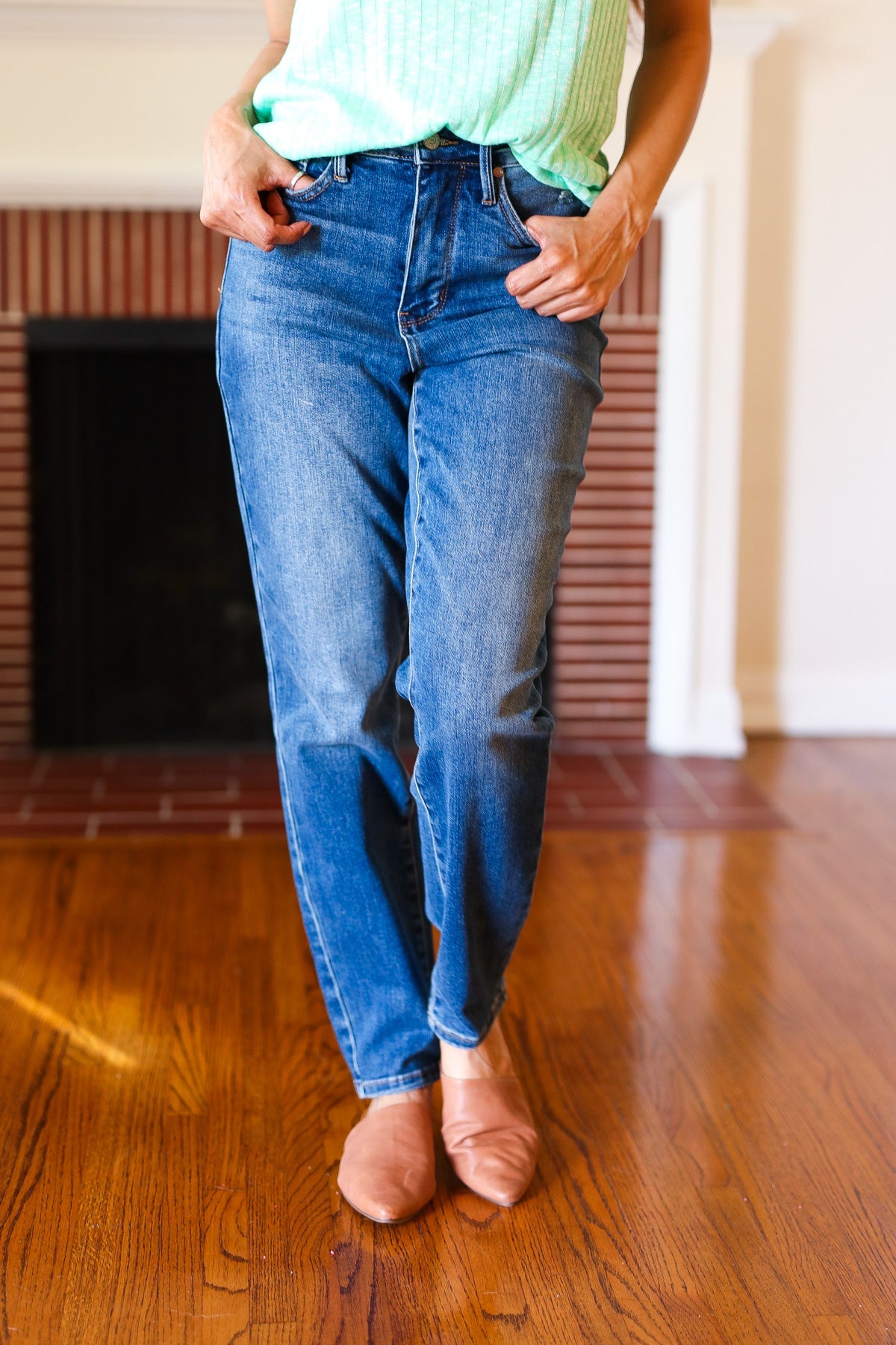Judy Blue Everyday Dark Denim Slim Fit High Rise Jeans-Modish Lily, Tecumseh Michigan