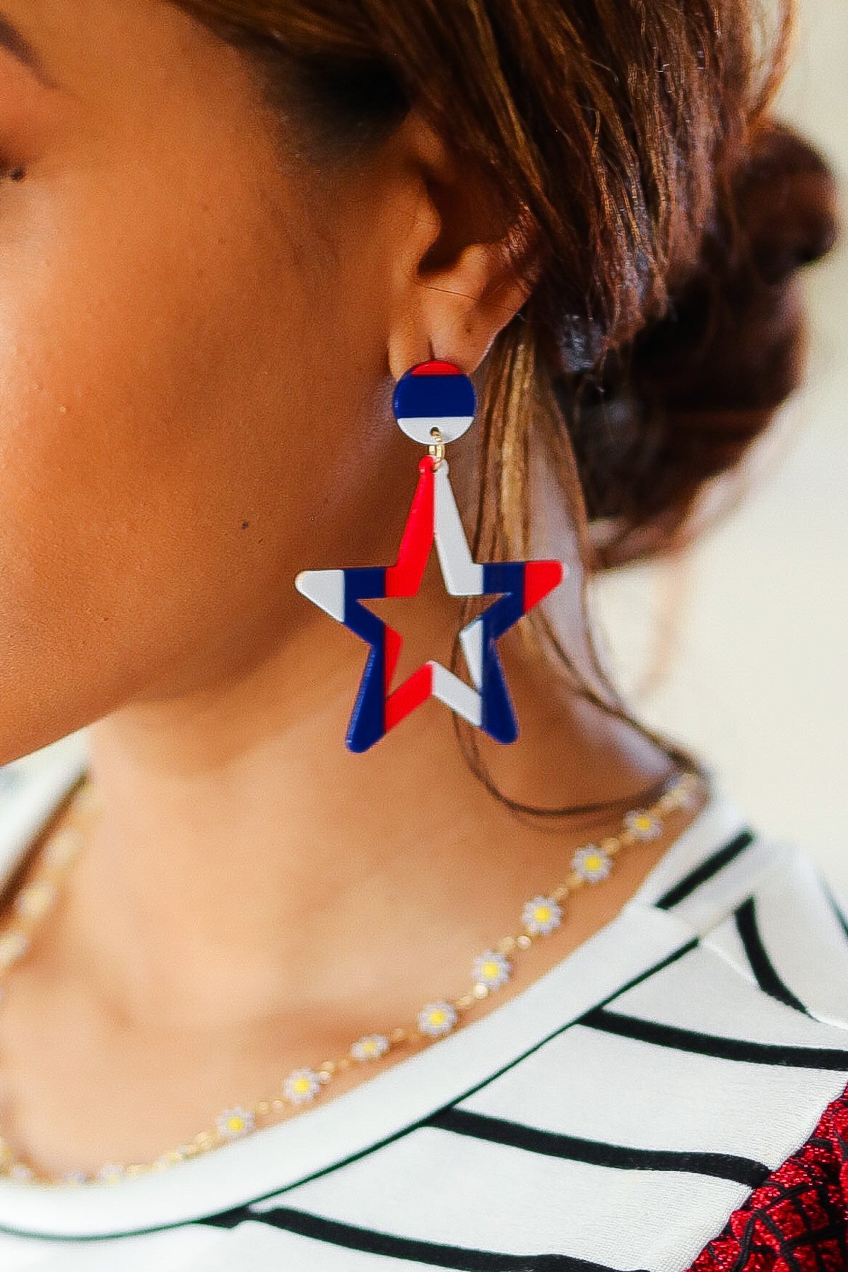 Americana Holiday Star Dangle Earrings-2024 Blow-Out Sale-Modish Lily, Tecumseh Michigan
