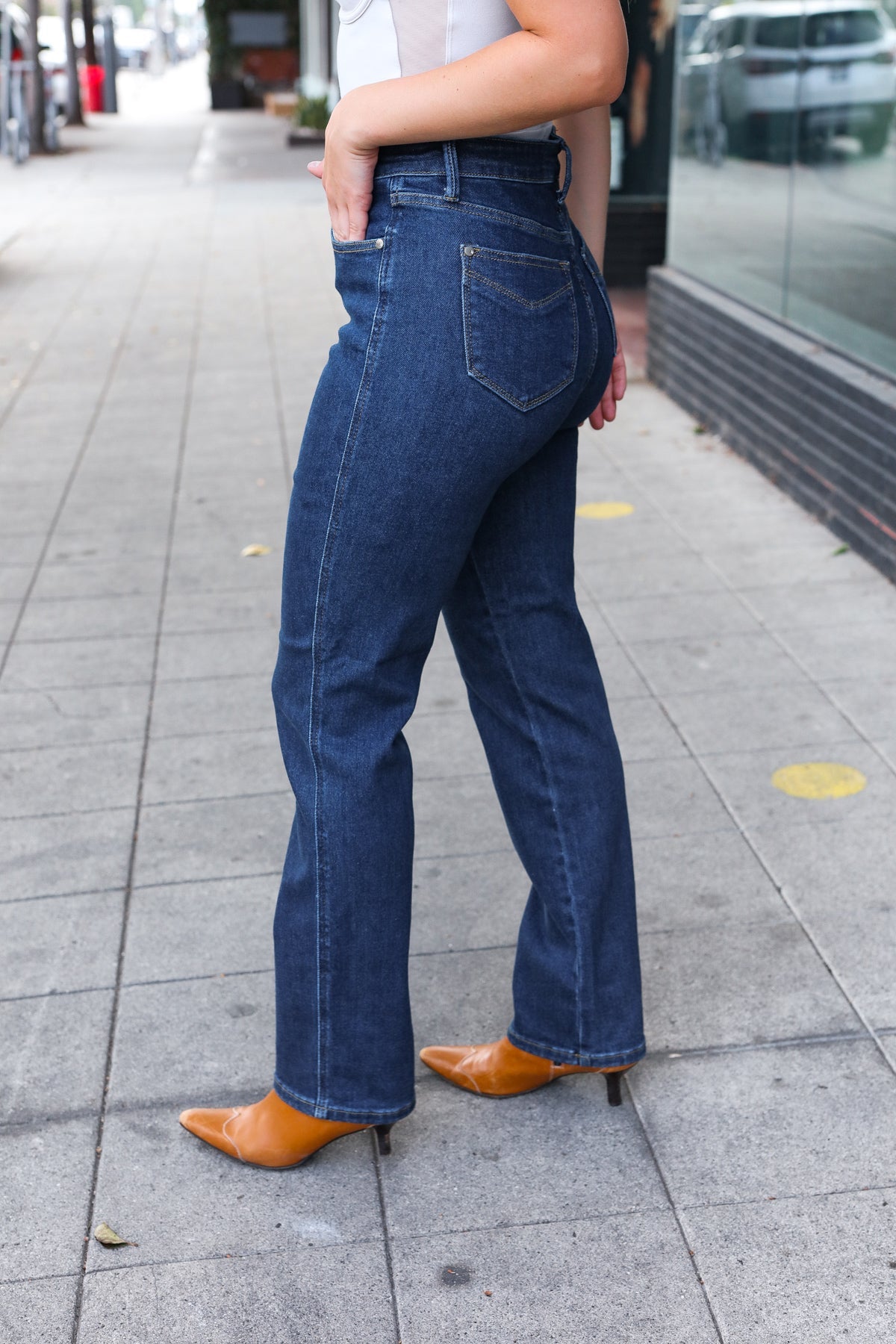 Judy Blue Dark Wash High Waisted Straight Fit Jeans-Modish Lily, Tecumseh Michigan