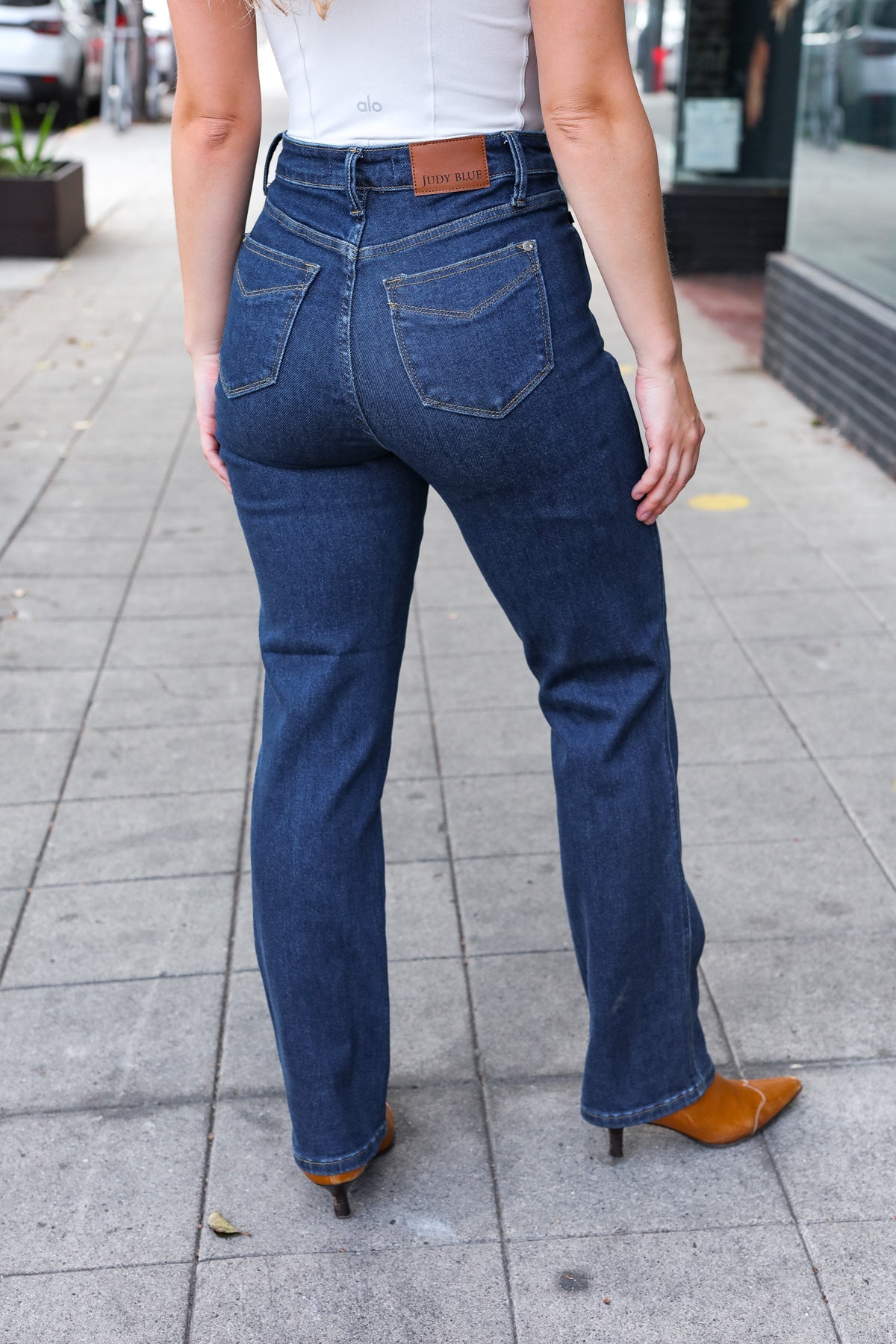 Judy Blue Dark Wash High Waisted Straight Fit Jeans-Modish Lily, Tecumseh Michigan