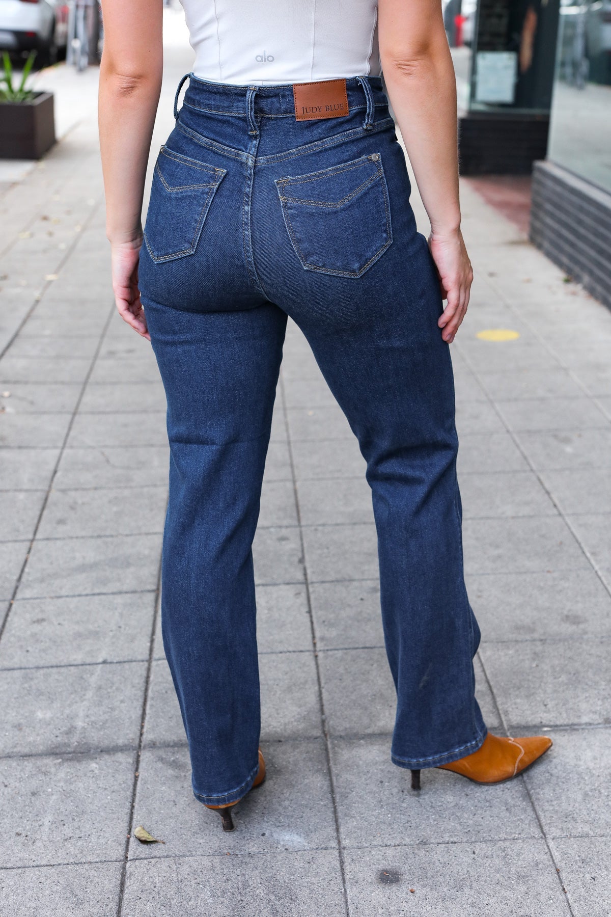 Judy Blue Dark Wash High Waisted Straight Fit Jeans-Modish Lily, Tecumseh Michigan