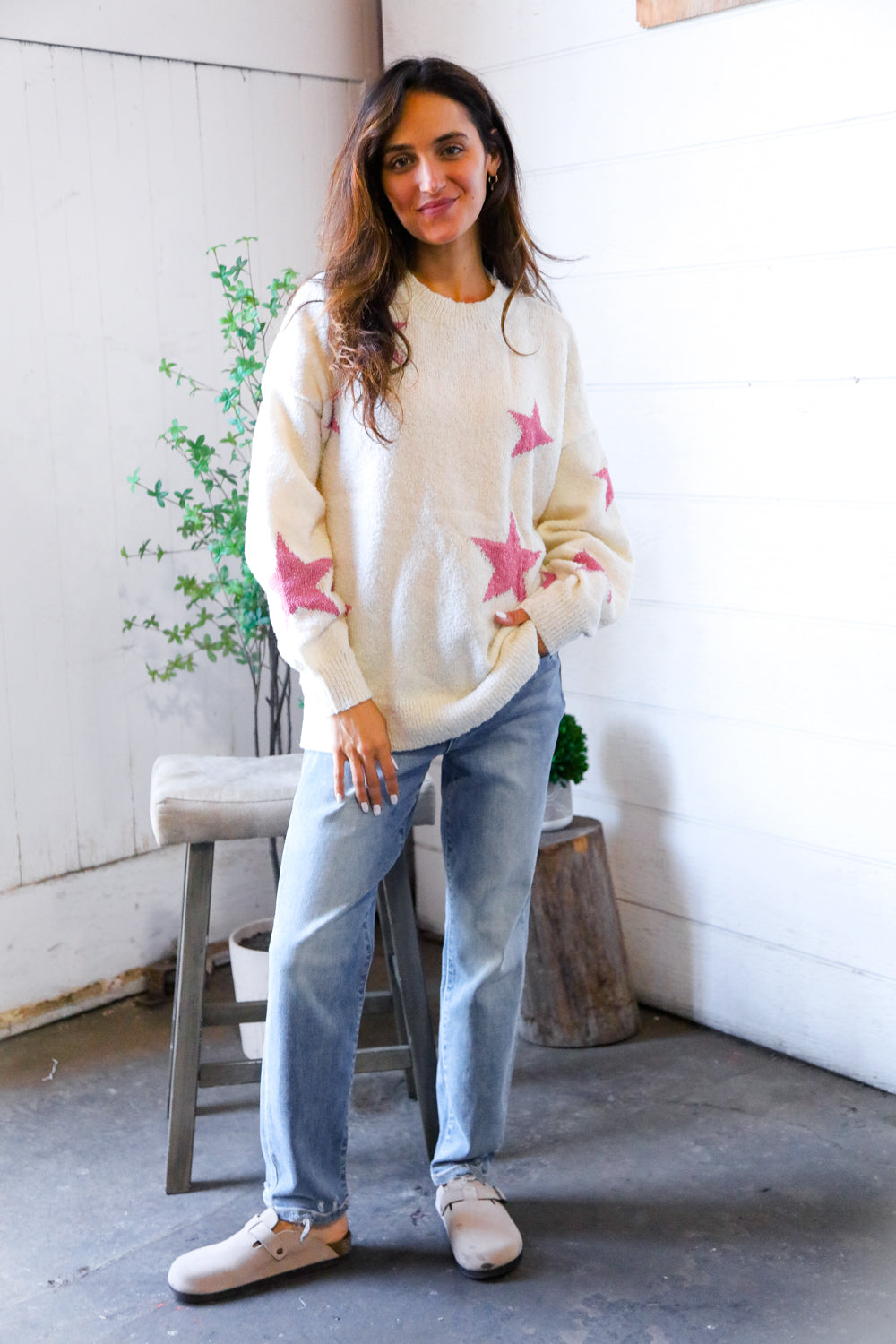 Stargazing Autumn Nights Knit Pullover Sweater-Modish Lily, Tecumseh Michigan
