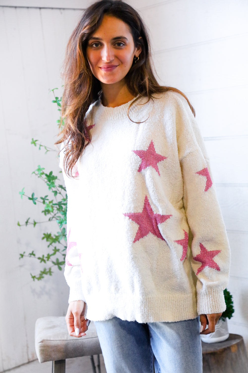 Stargazing Autumn Nights Knit Pullover Sweater-Modish Lily, Tecumseh Michigan