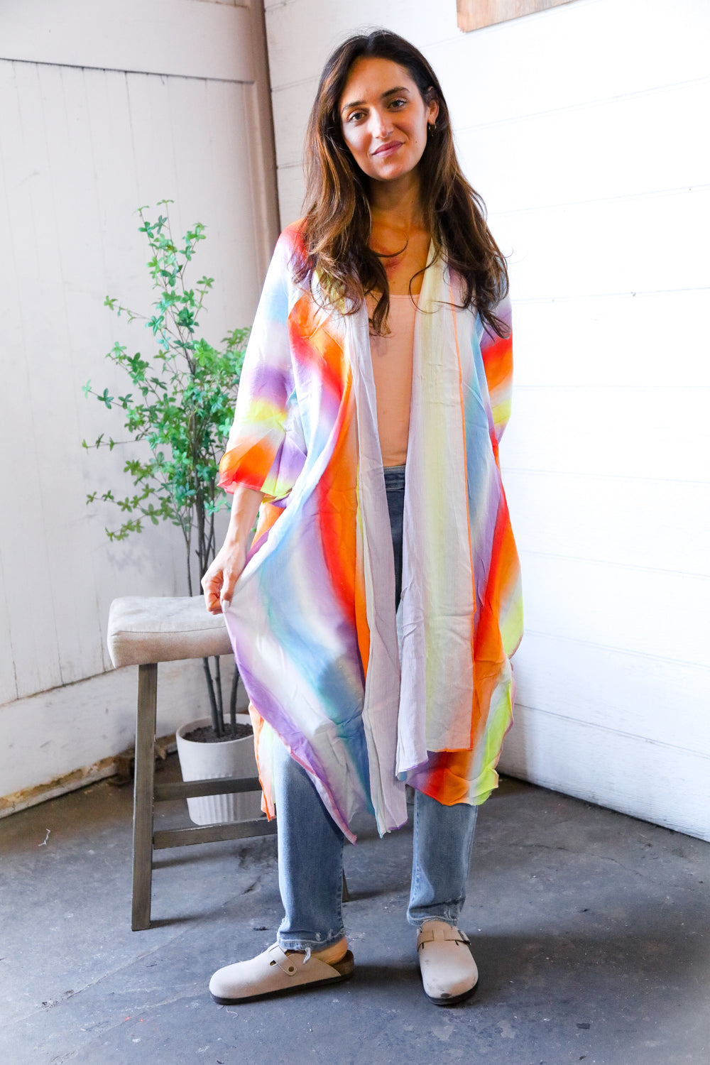 Caught in Technicolor Open Kimono-Modish Lily, Tecumseh Michigan