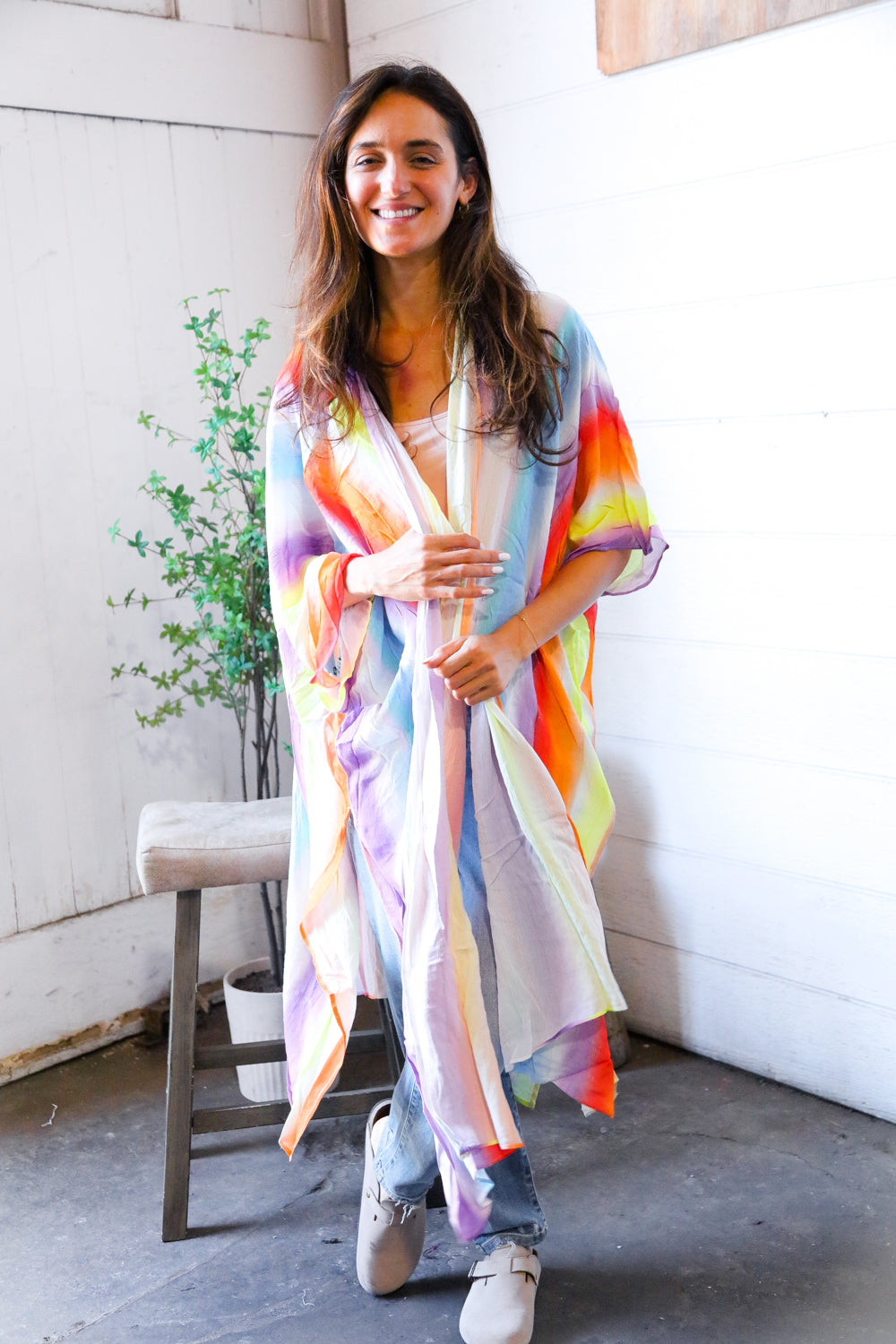 Caught in Technicolor Open Kimono-Modish Lily, Tecumseh Michigan