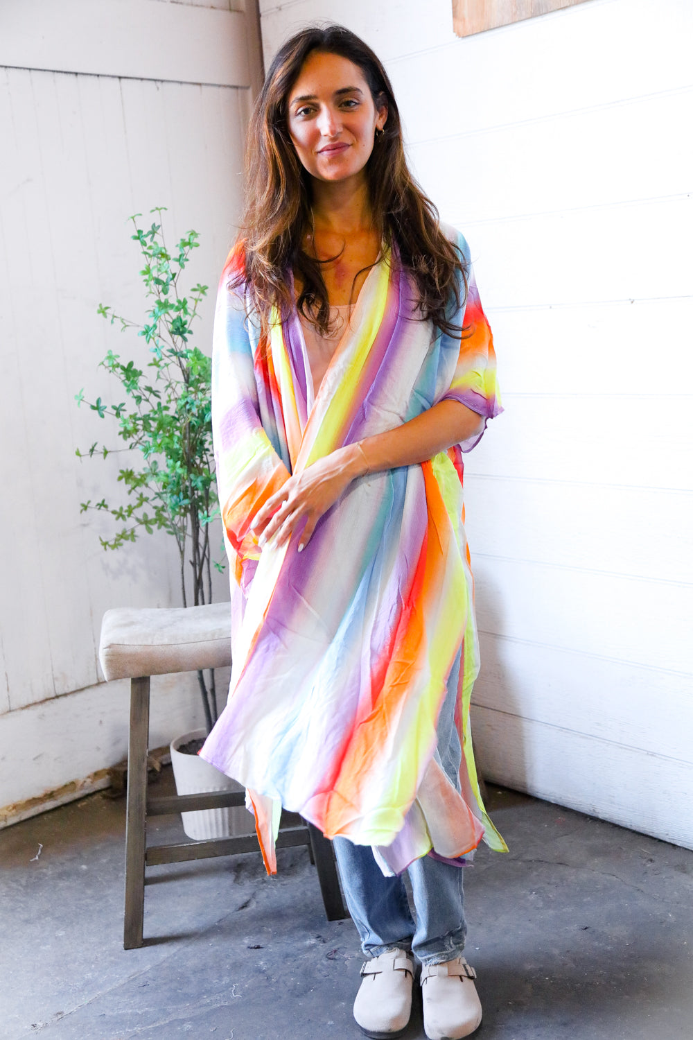 Caught in Technicolor Open Kimono-Modish Lily, Tecumseh Michigan