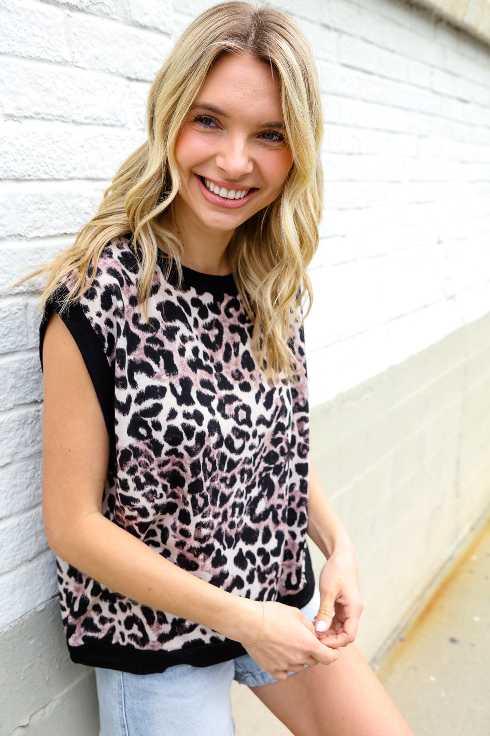 Be Bold Dolman Short Sleeve Leopard Print Knit Top-07-01-25 Summer Sale-Modish Lily, Tecumseh Michigan