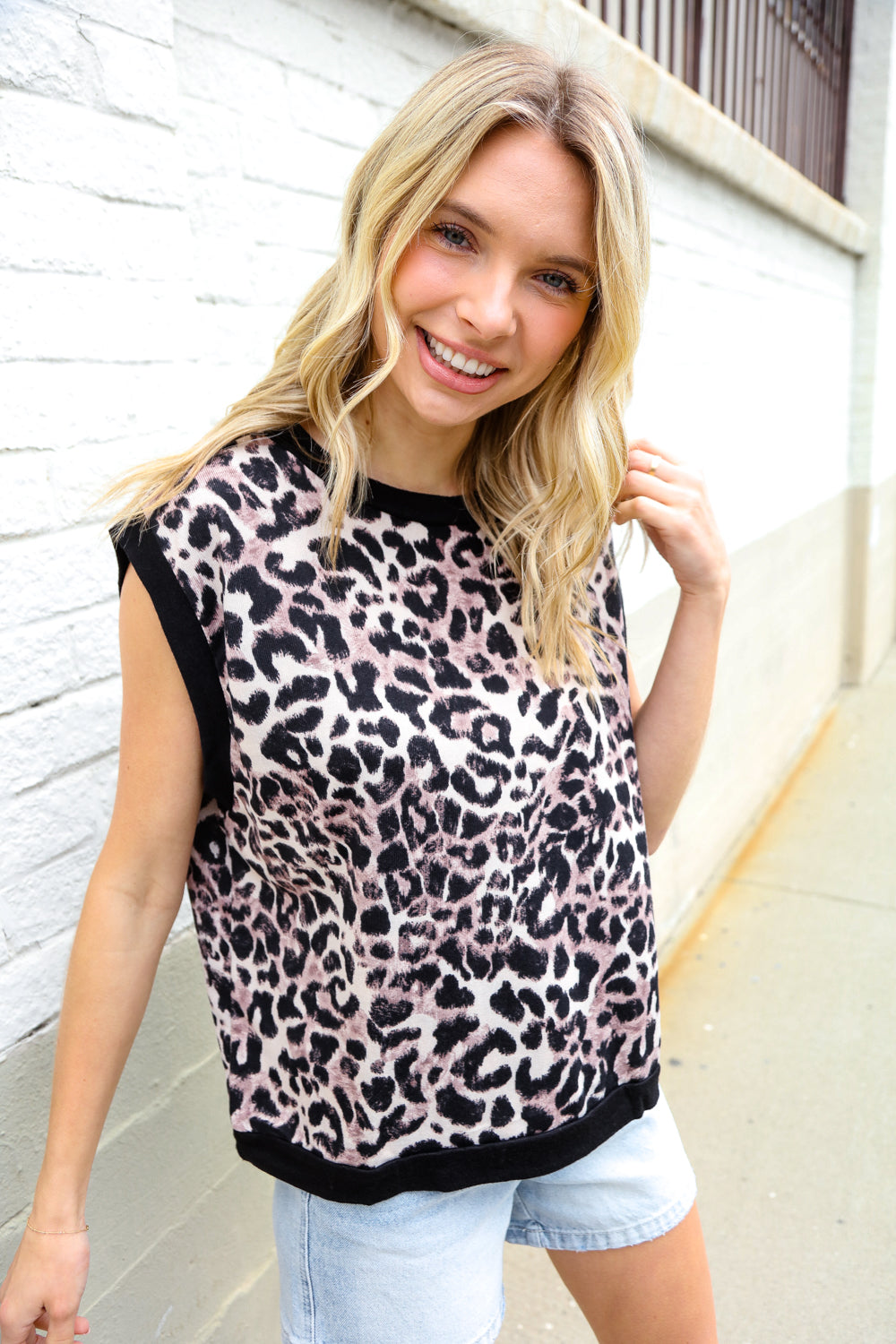 Be Bold Dolman Short Sleeve Leopard Print Knit Top-07-01-25 Summer Sale-Modish Lily, Tecumseh Michigan