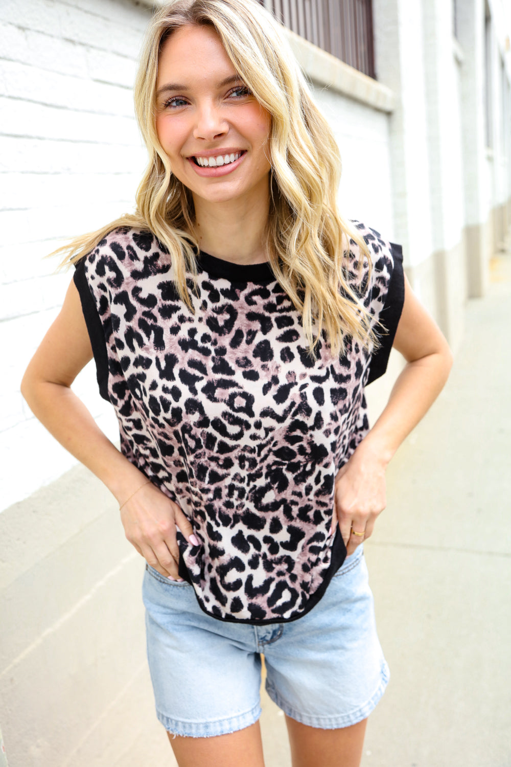 Be Bold Dolman Short Sleeve Leopard Print Knit Top-07-01-25 Summer Sale-Modish Lily, Tecumseh Michigan