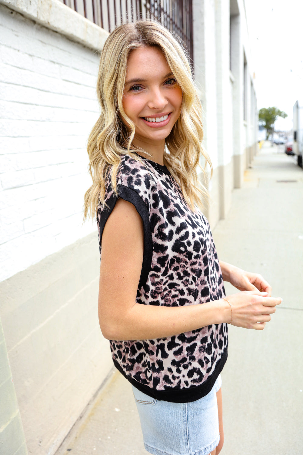 Be Bold Dolman Short Sleeve Leopard Print Knit Top-07-01-25 Summer Sale-Modish Lily, Tecumseh Michigan