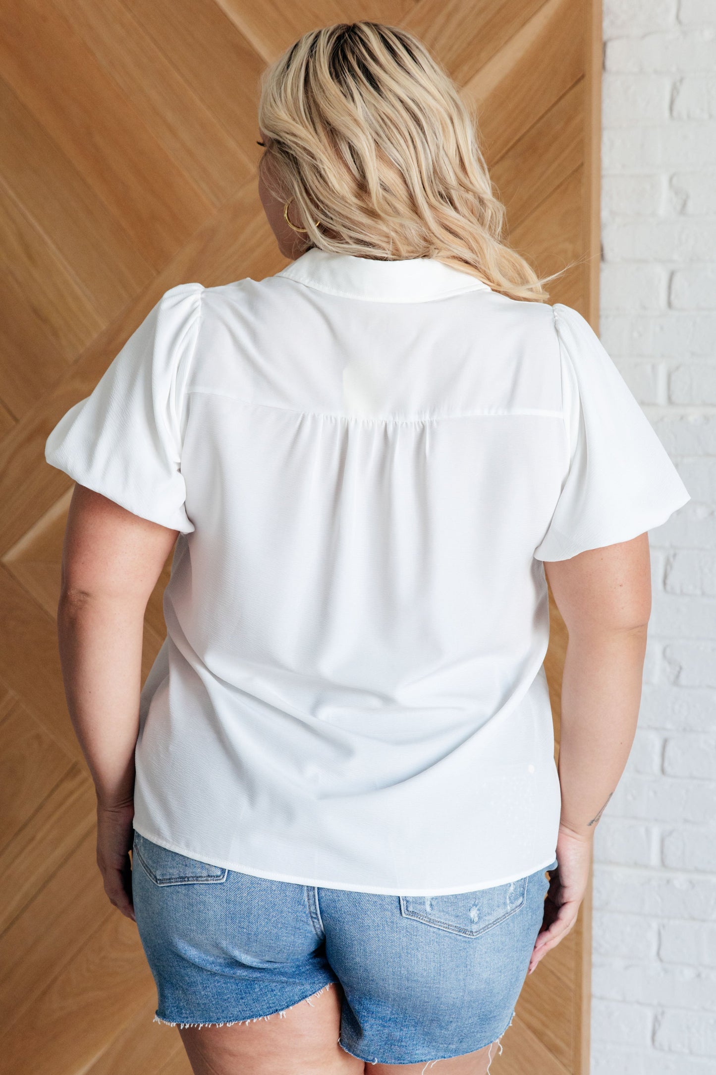 A Sixth Sense Balloon Sleeve Blouse-Tops-Modish Lily, Tecumseh Michigan