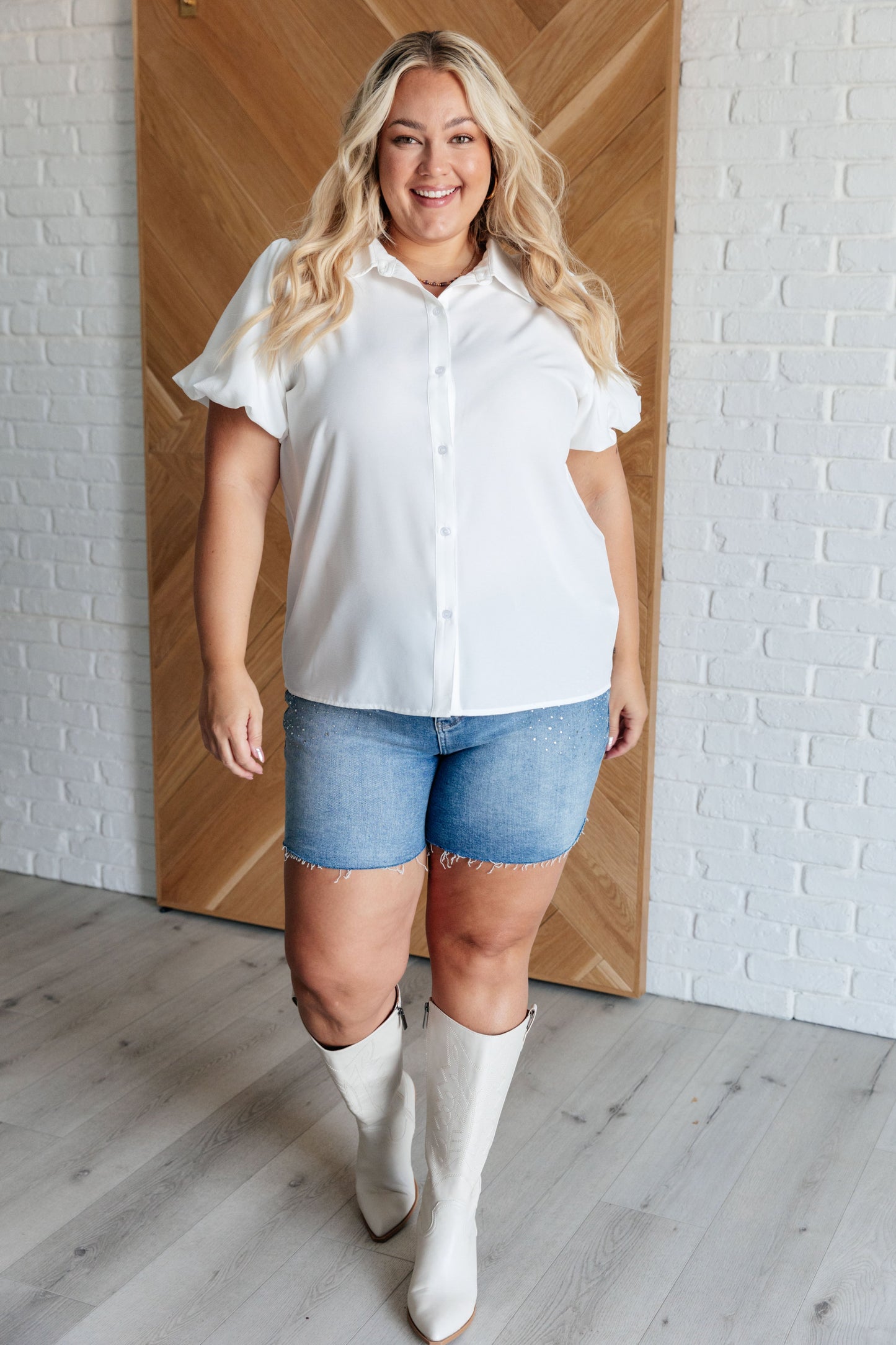 A Sixth Sense Balloon Sleeve Blouse-Tops-Modish Lily, Tecumseh Michigan