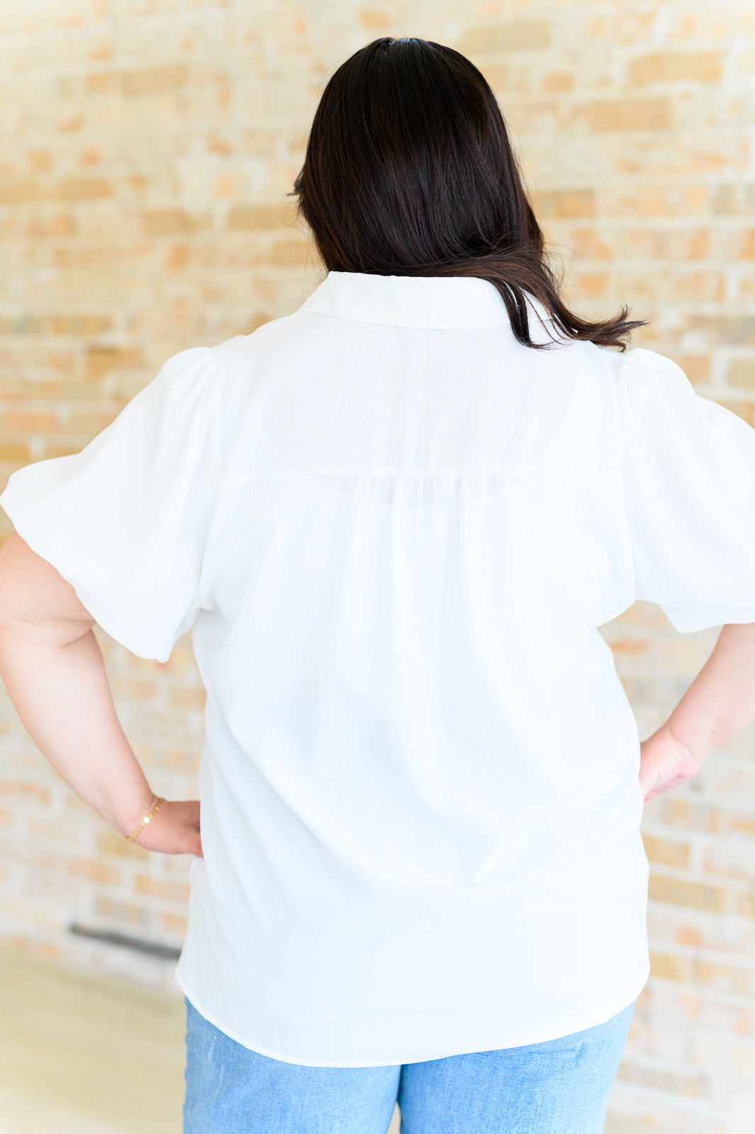 A Sixth Sense Balloon Sleeve Blouse-Tops-Modish Lily, Tecumseh Michigan