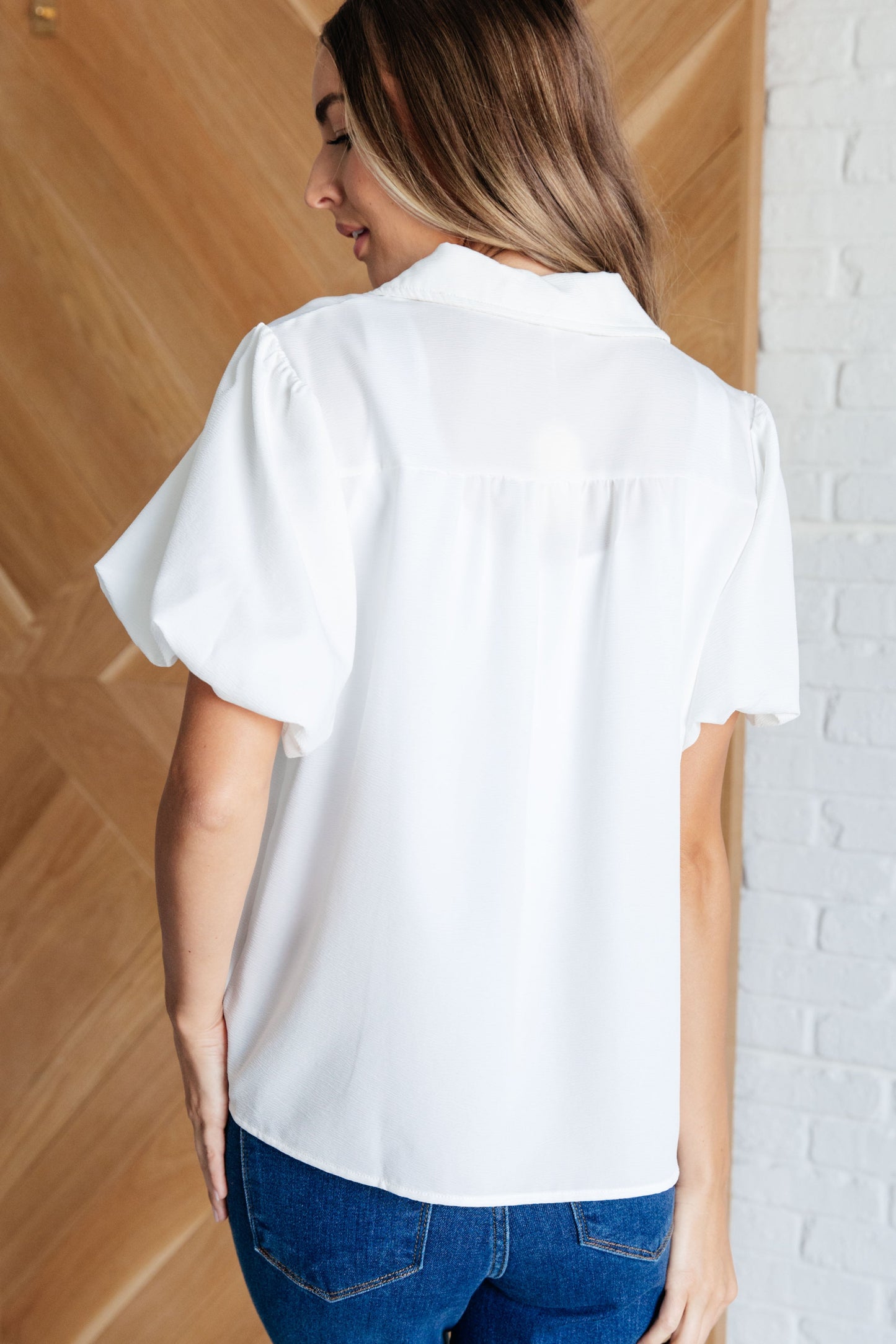 A Sixth Sense Balloon Sleeve Blouse-Tops-Modish Lily, Tecumseh Michigan