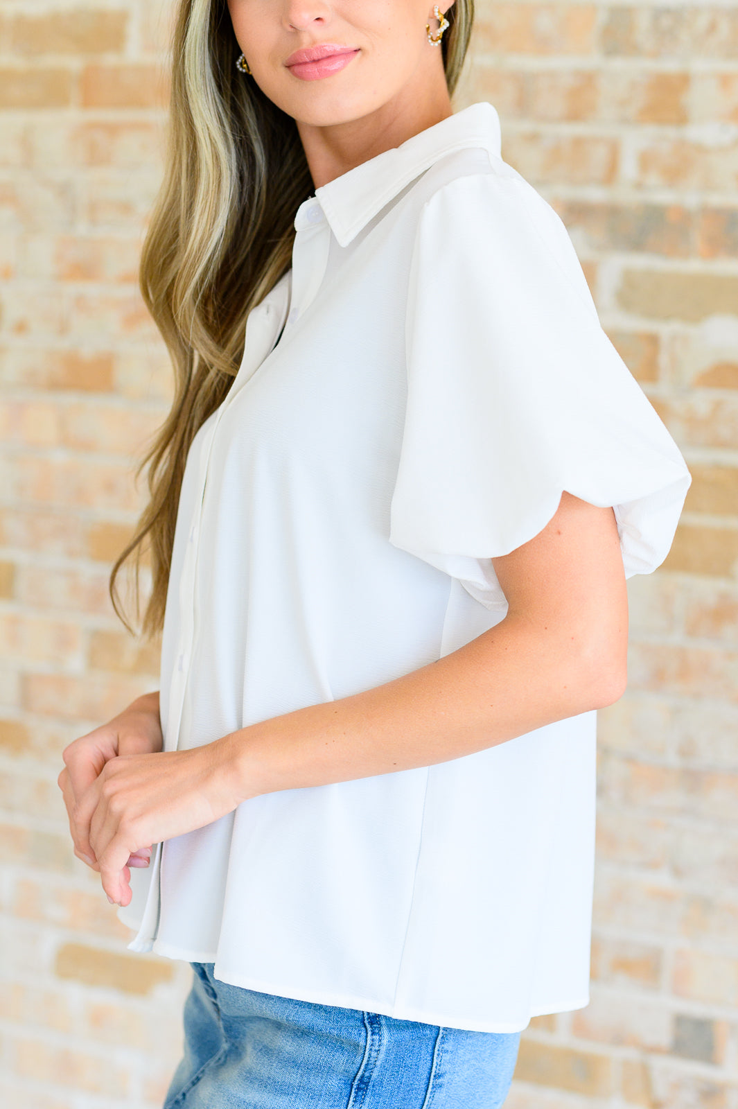 A Sixth Sense Balloon Sleeve Blouse-Tops-Modish Lily, Tecumseh Michigan