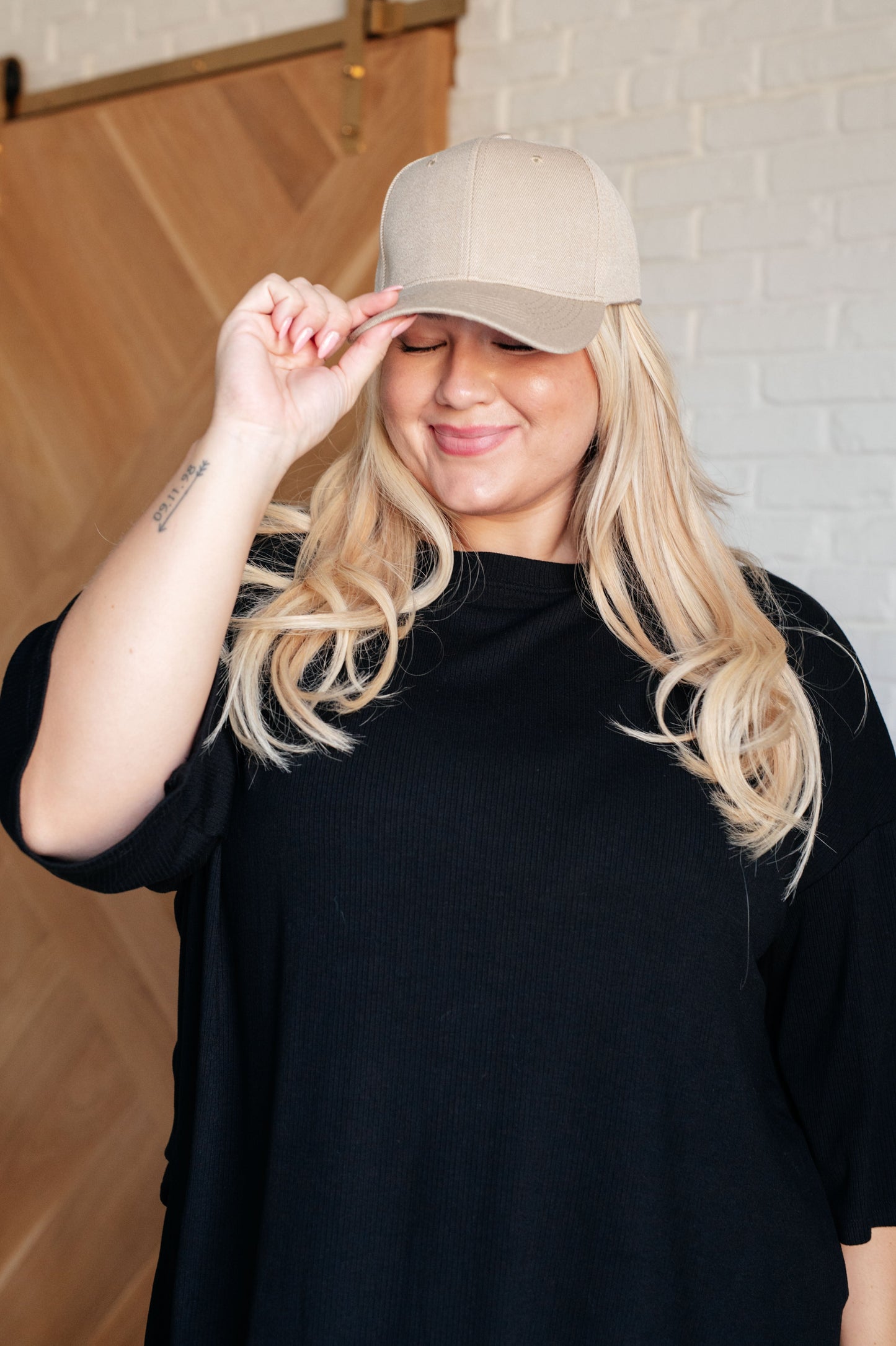 Basic Babe Ball Cap in Khaki-Accessories-Modish Lily, Tecumseh Michigan