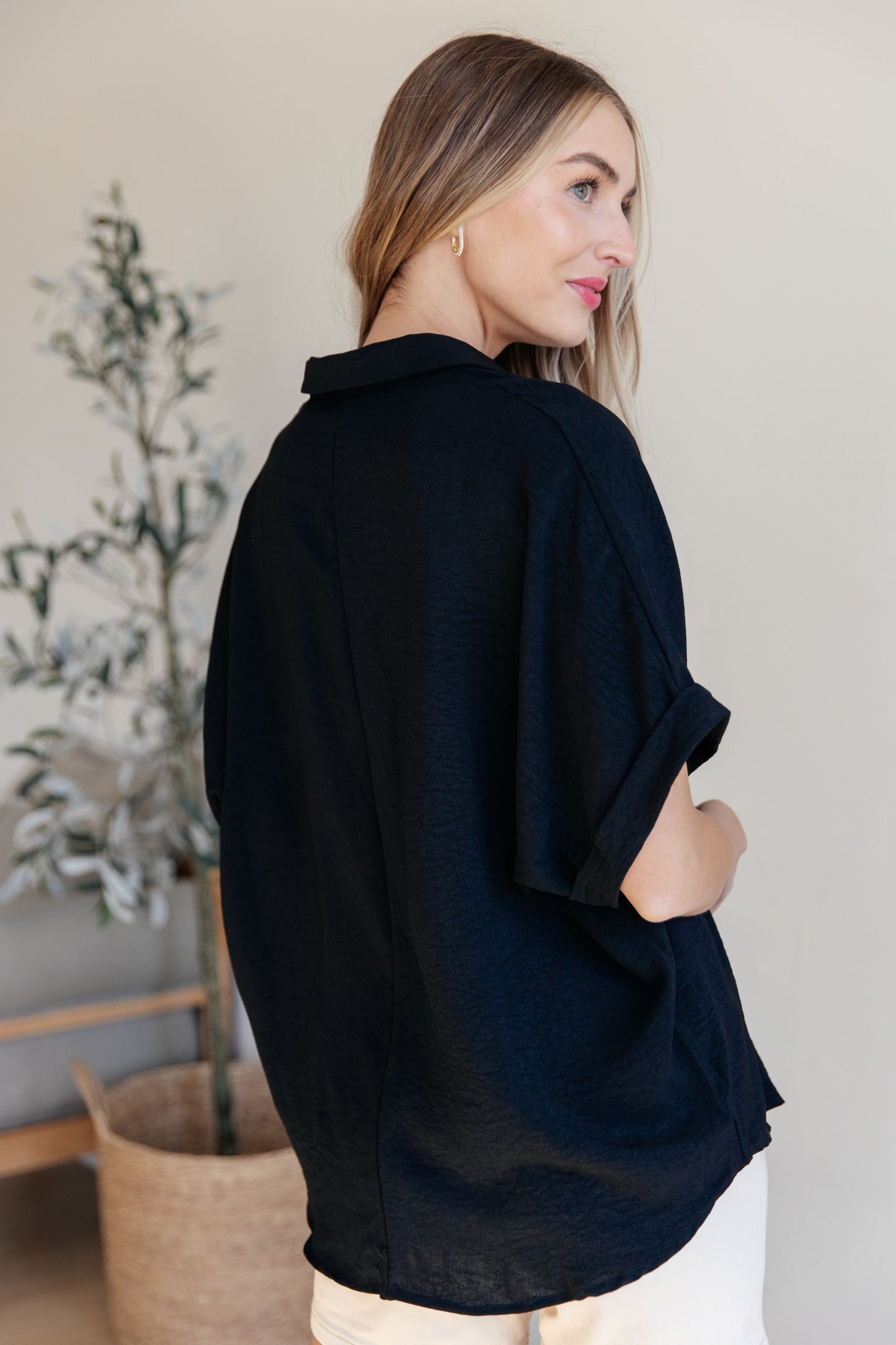 Because I Said So Dolman Sleeve Top in Black-Womens-Modish Lily, Tecumseh Michigan