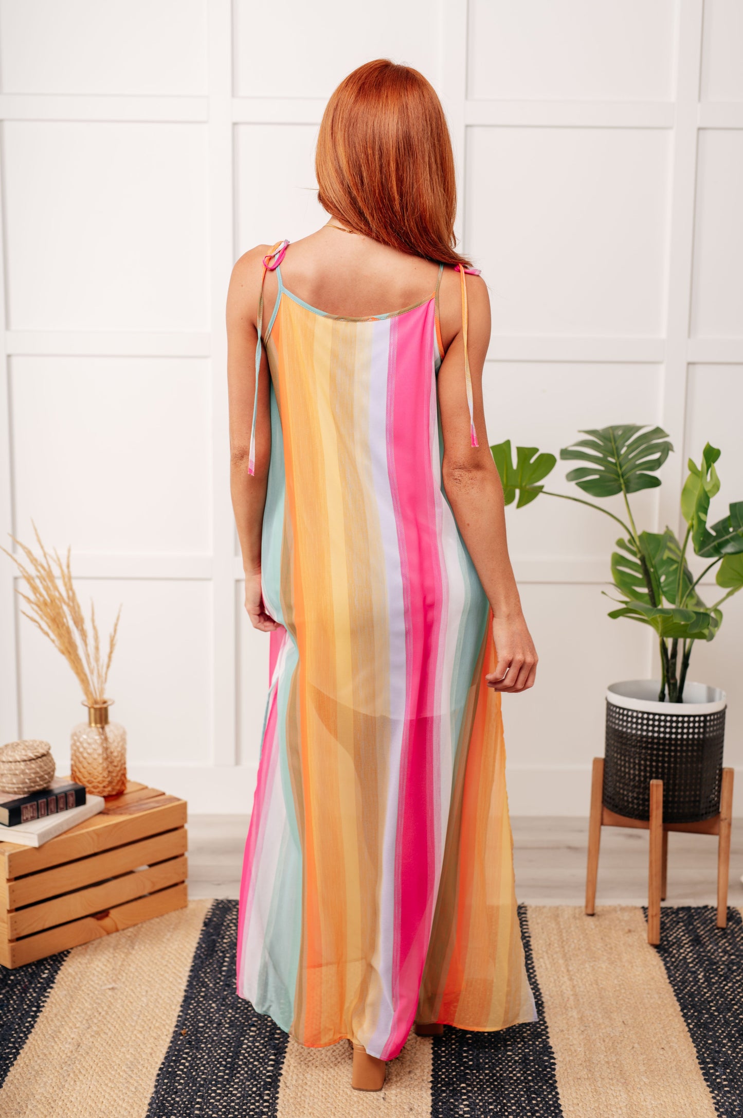 Beyond the Horizon Shoulder Tie Summer Dress-Dresses-Modish Lily, Tecumseh Michigan