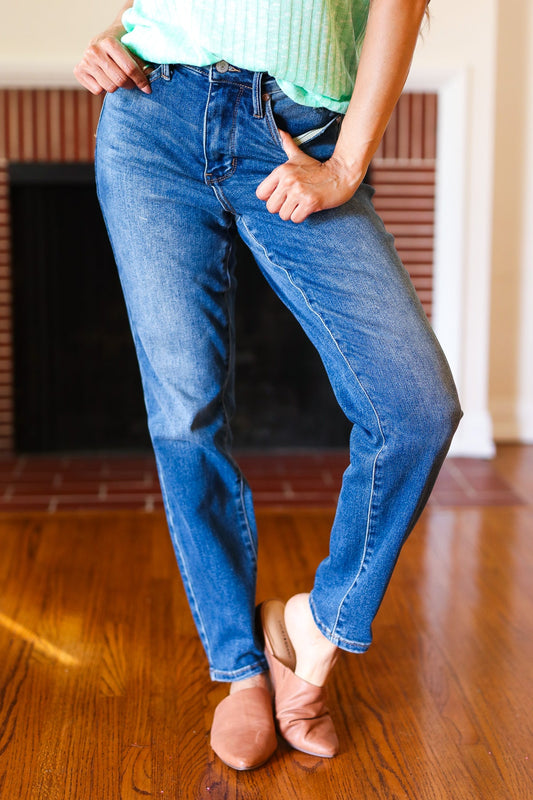 Judy Blue Everyday Dark Denim Slim Fit High Rise Jeans-Modish Lily, Tecumseh Michigan