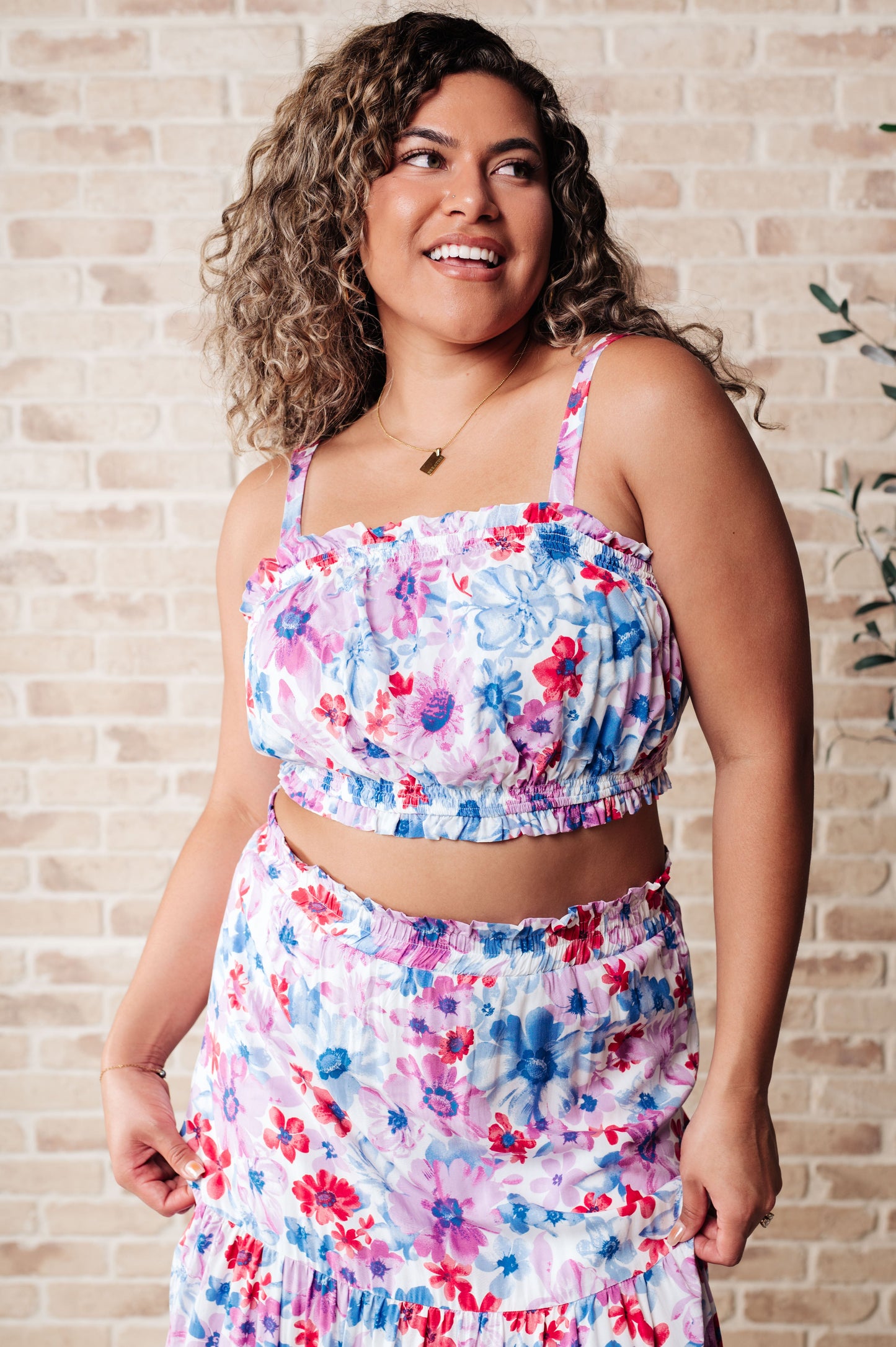 Cutie Patootie Tiered Skirt and Top Set in Blue-Sets-Modish Lily, Tecumseh Michigan