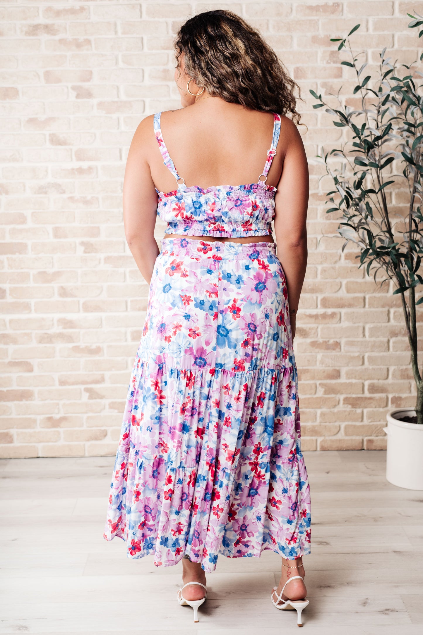 Cutie Patootie Tiered Skirt and Top Set in Blue-Sets-Modish Lily, Tecumseh Michigan