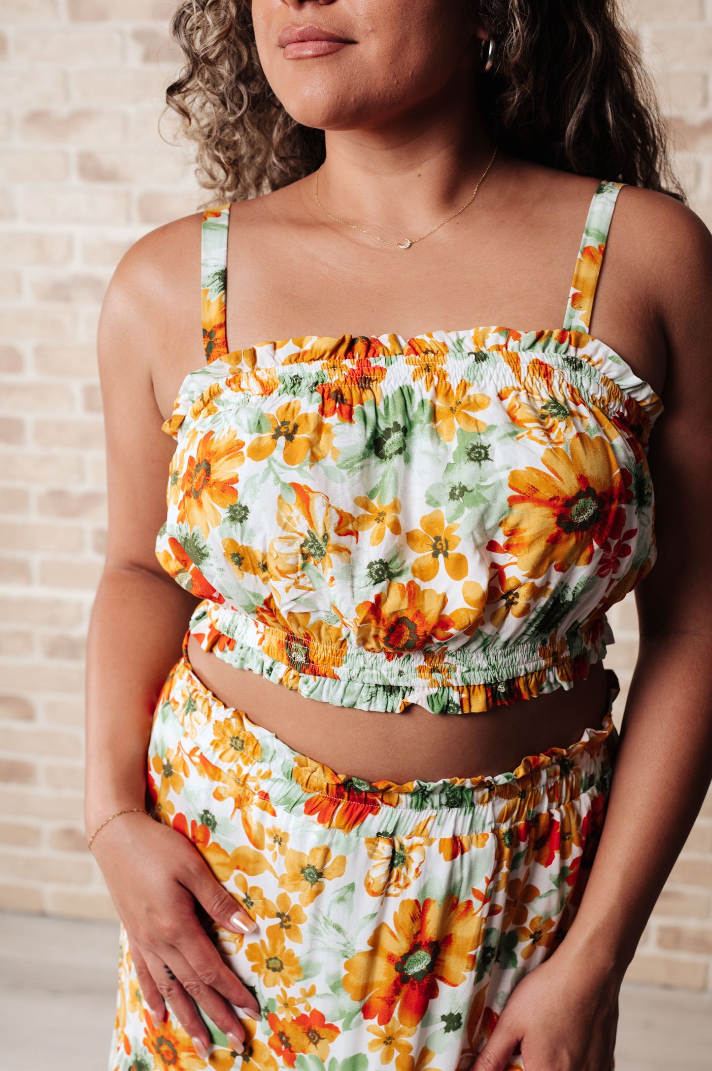 Cutie Patootie Tiered Skirt and Top Set in Orange-Sets-Modish Lily, Tecumseh Michigan