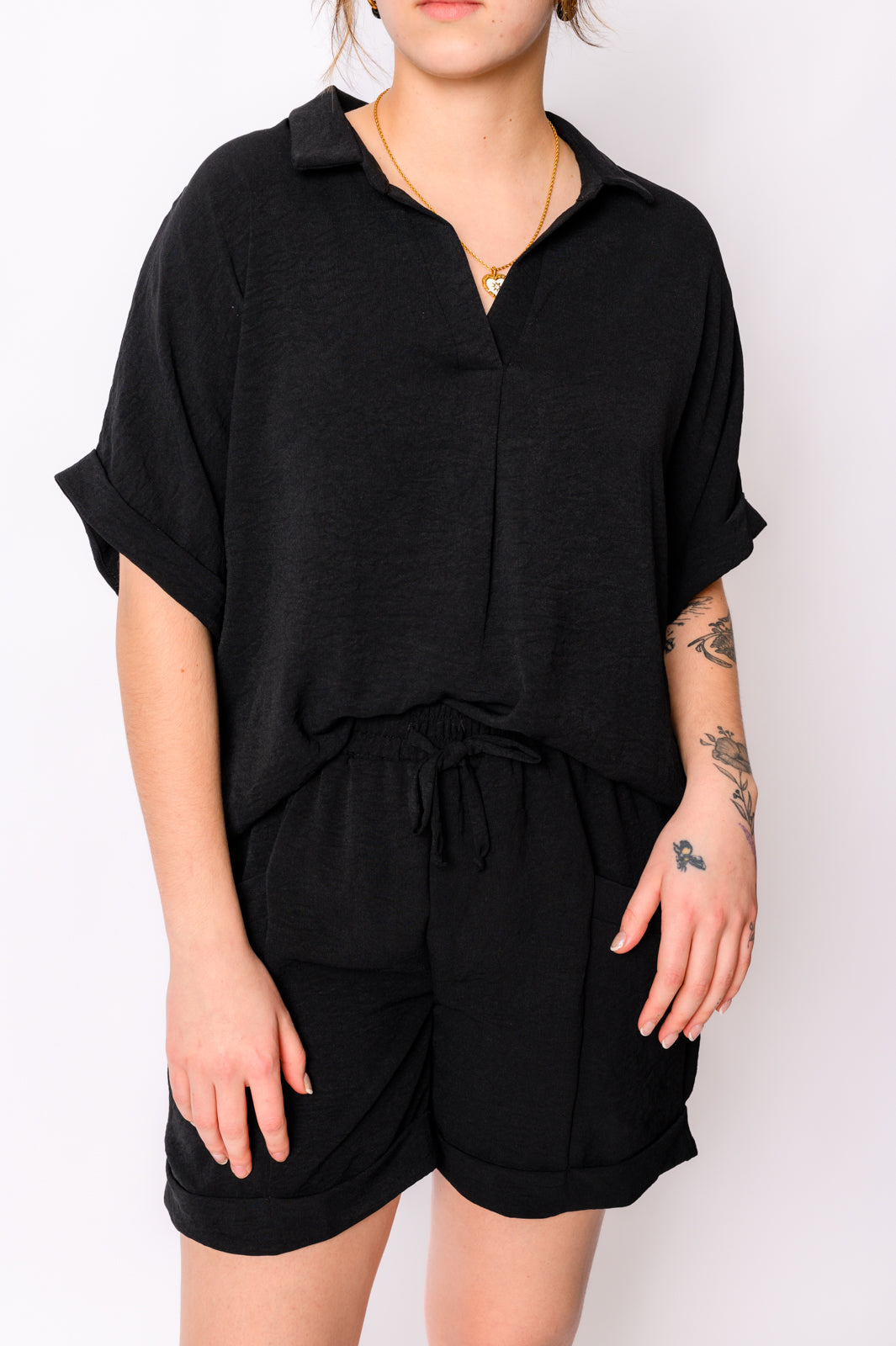 Because I Said So Dolman Sleeve Top in Black-Womens-Modish Lily, Tecumseh Michigan