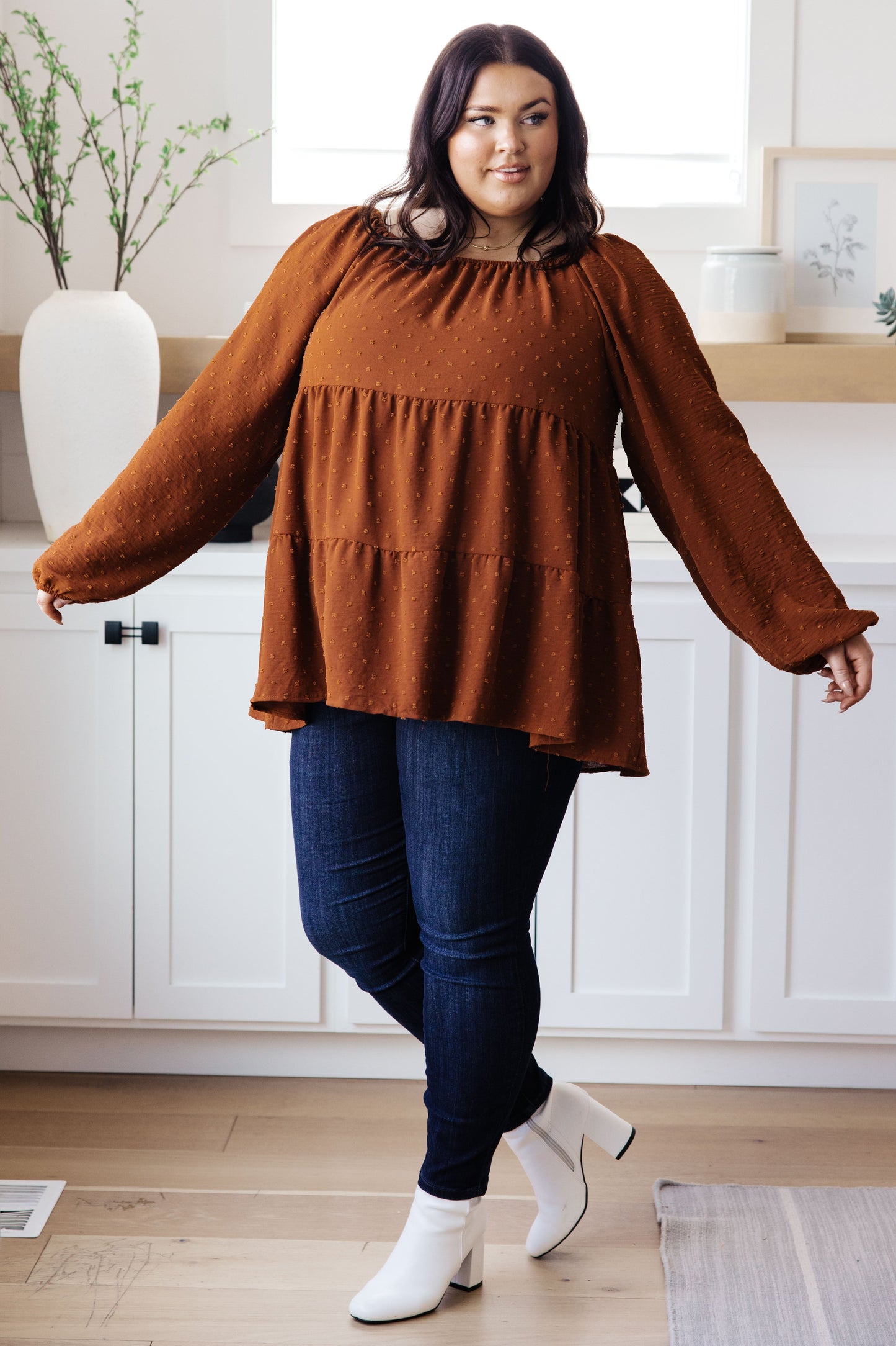 Falling Into You Tiered Babydoll Top-Tops-Modish Lily, Tecumseh Michigan
