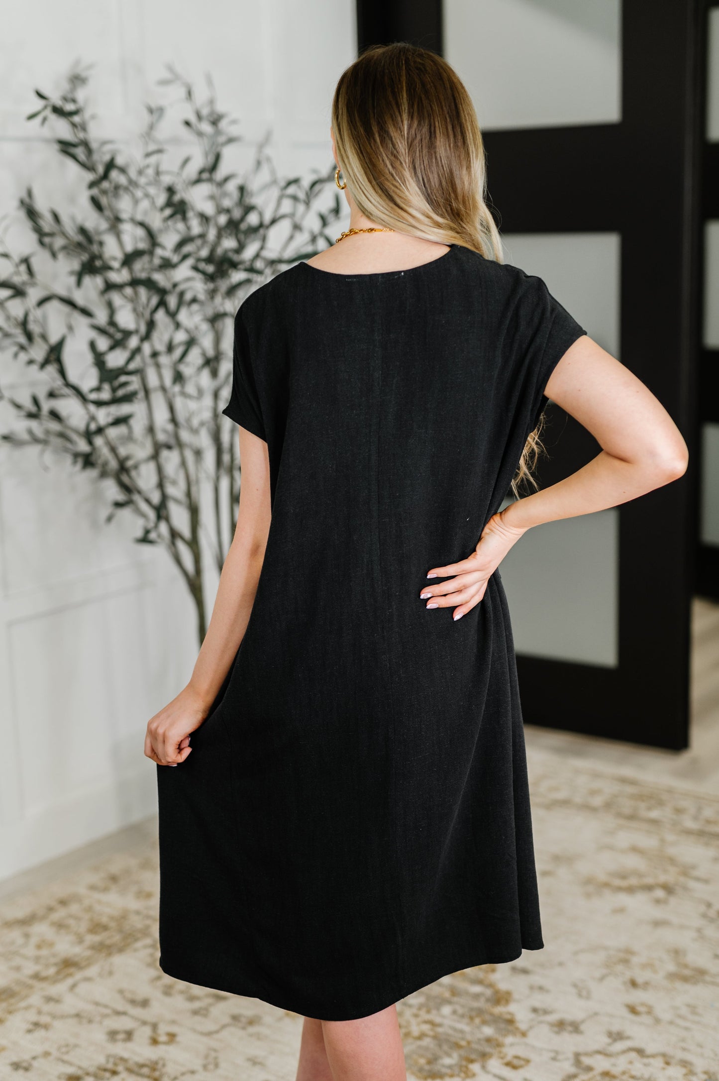 Flatter Me Later Relaxed Dress in Black-Womens-Modish Lily, Tecumseh Michigan