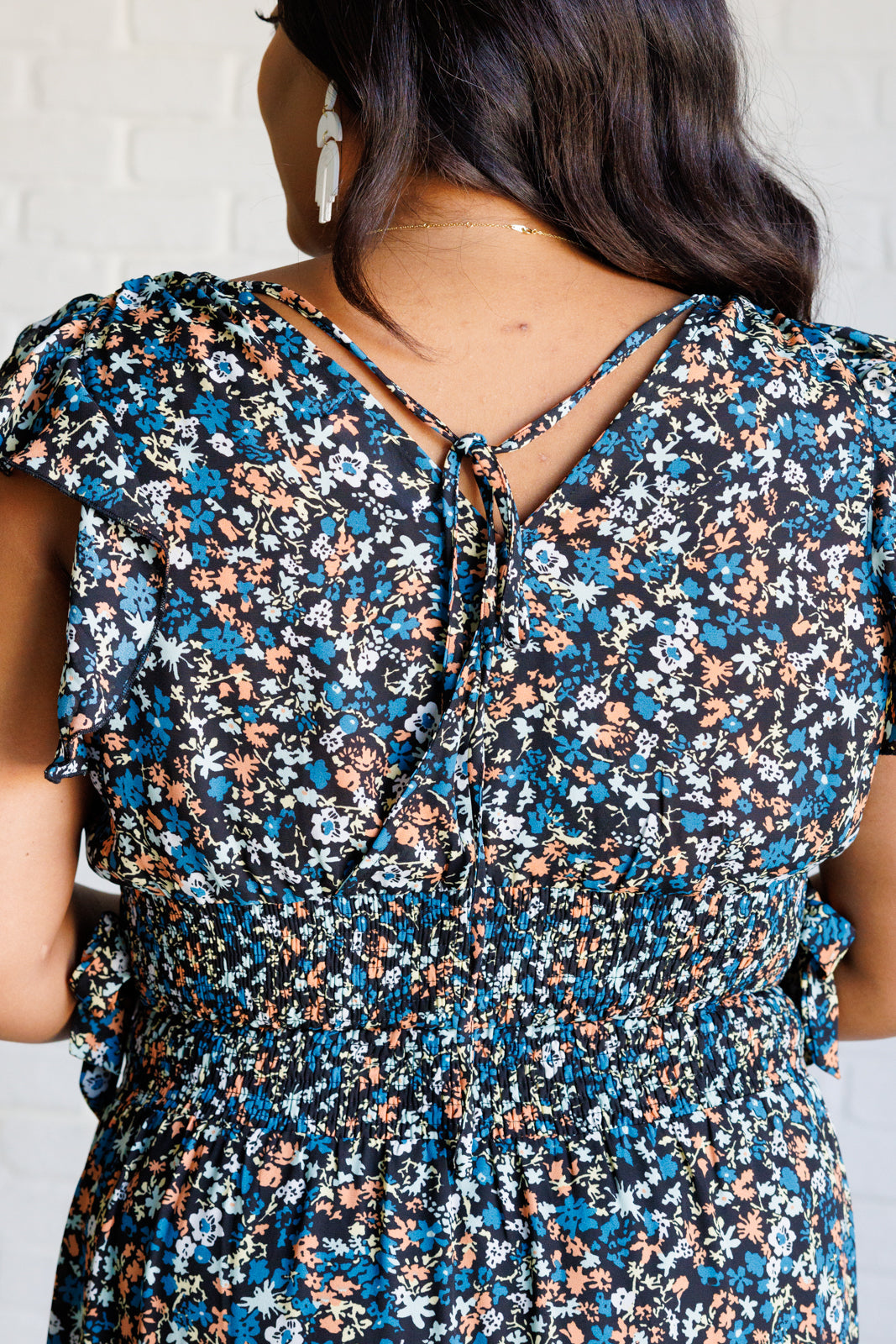 Flutter of Florals V-Neck Crop and Skirt Set-Sets-Modish Lily, Tecumseh Michigan