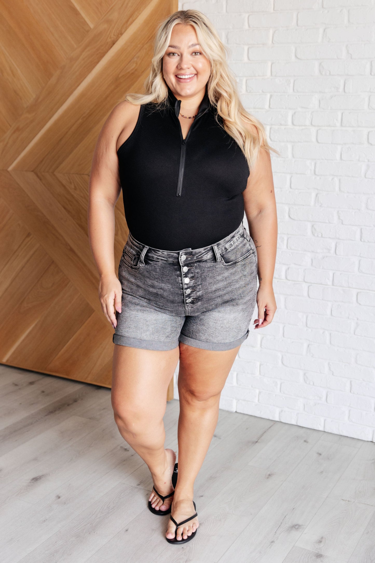 Higher and Higher Ribbed Zip Up Bodysuit-Bodysuits-Modish Lily, Tecumseh Michigan