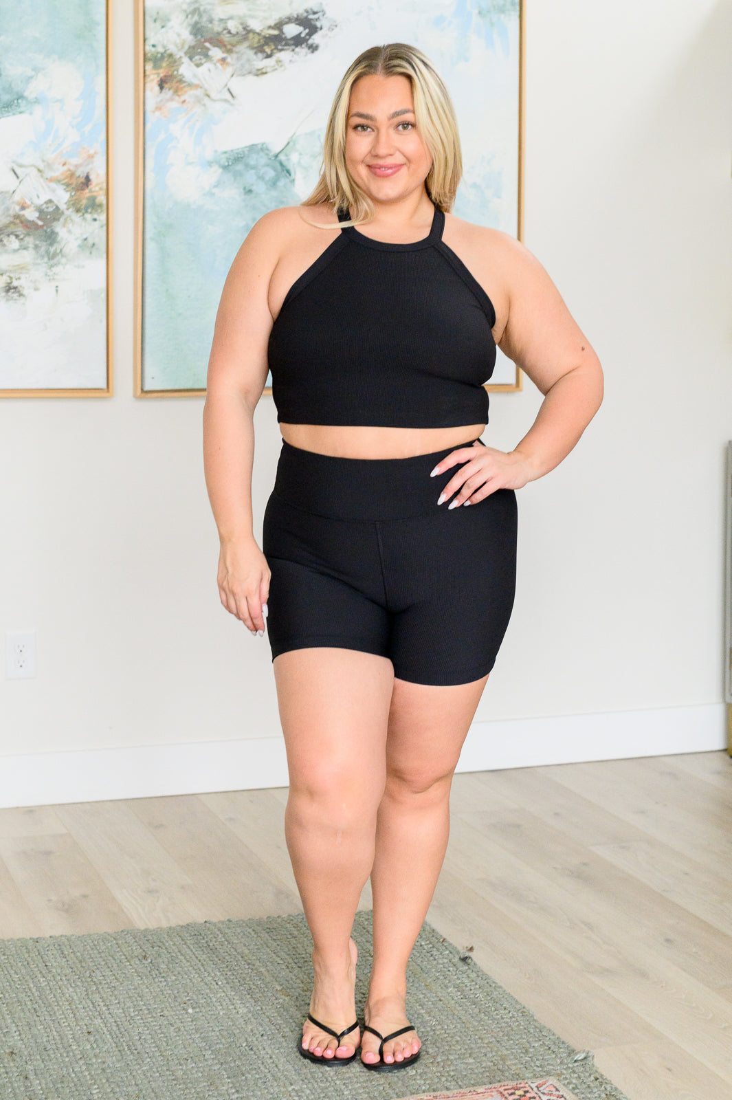 Hot Girl Walks Biker Shorts in Black-Athleisure-Modish Lily, Tecumseh Michigan