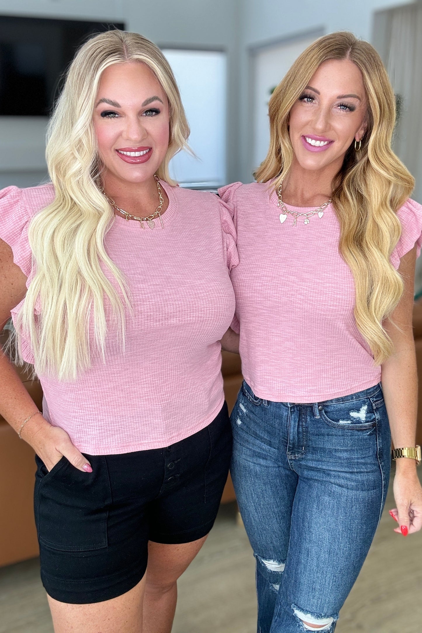 Especially Sweet Ruffle Sleeve Top-Tops-Modish Lily, Tecumseh Michigan