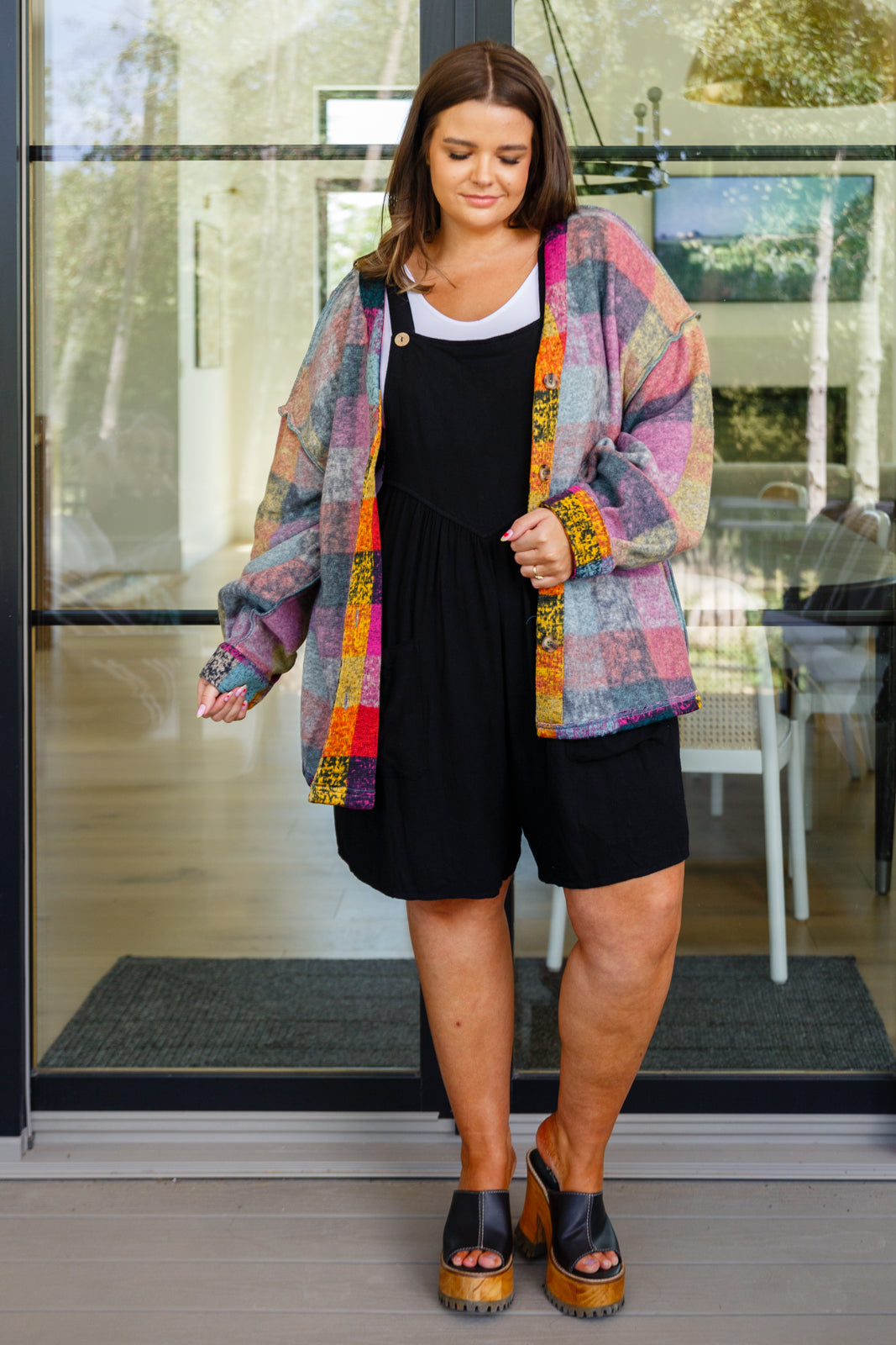 I Want You Back Linen Blend Shortalls in Black-Bottoms-Modish Lily, Tecumseh Michigan