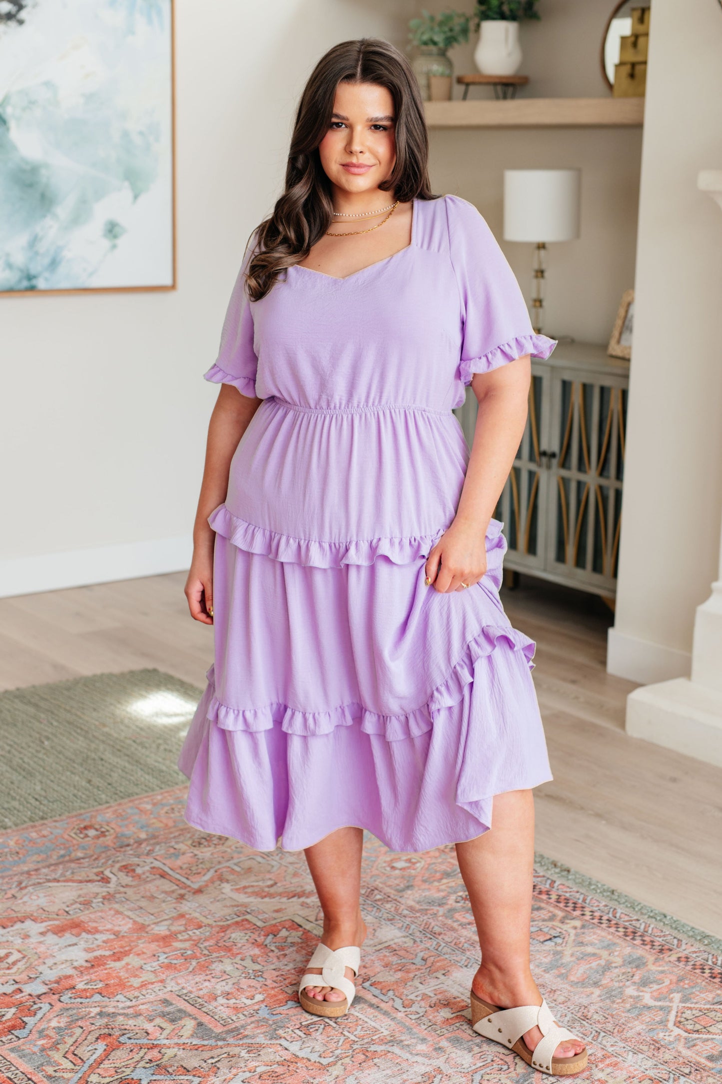 In My Carefree Era Tiered Ruffled Dress-Dresses-Modish Lily, Tecumseh Michigan