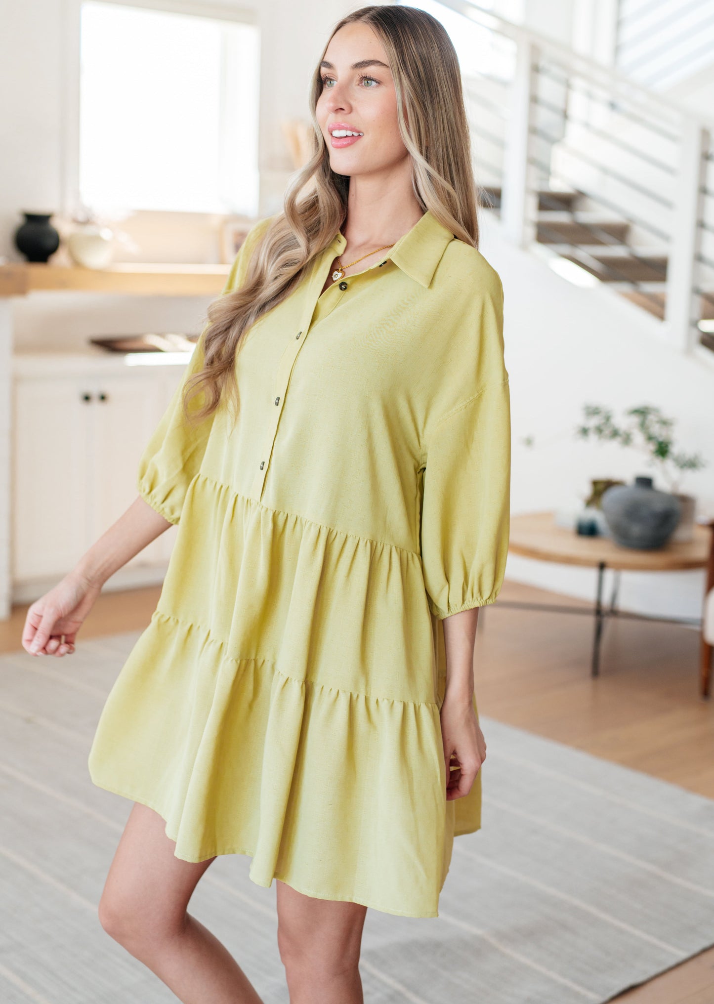 Just Like Honey Tiered Dress-Dresses-Modish Lily, Tecumseh Michigan