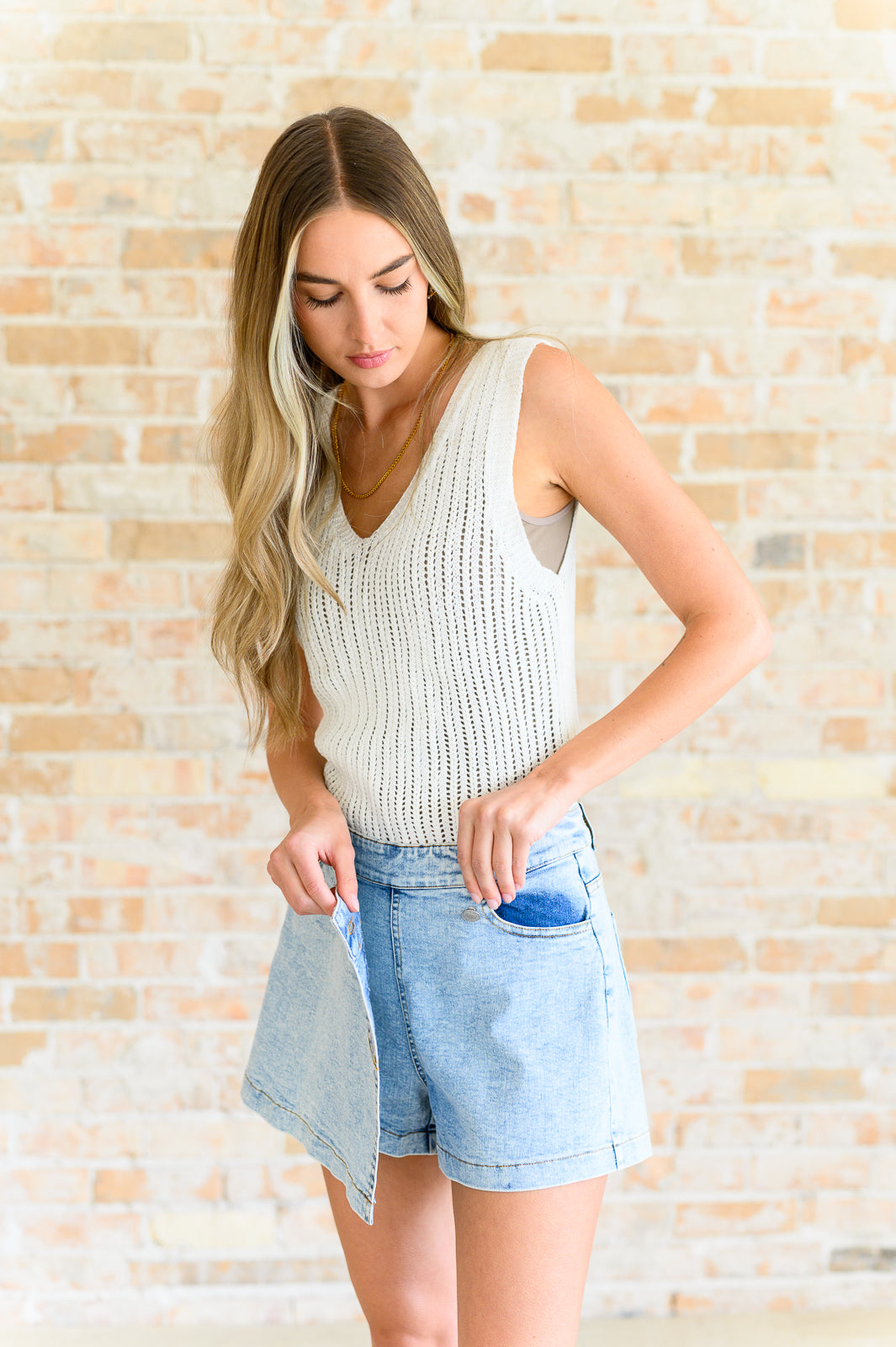 Me Espresso Denim Skort-Denim-Modish Lily, Tecumseh Michigan