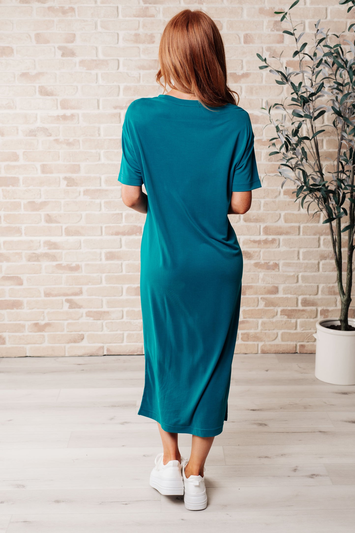 Keeping It Chill Drop Shoulder Maxi Dress in Teal-Dresses-Modish Lily, Tecumseh Michigan