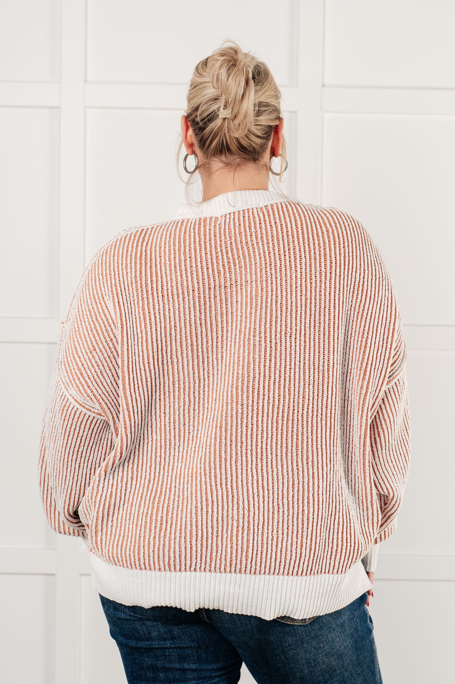Least High Maintenance Contrast Trim Sweater-Tops-Modish Lily, Tecumseh Michigan