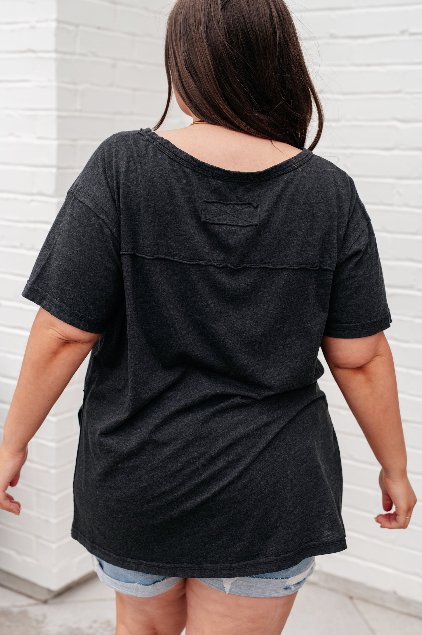 Let Me Live Relaxed Tee in Black-Tops-Modish Lily, Tecumseh Michigan