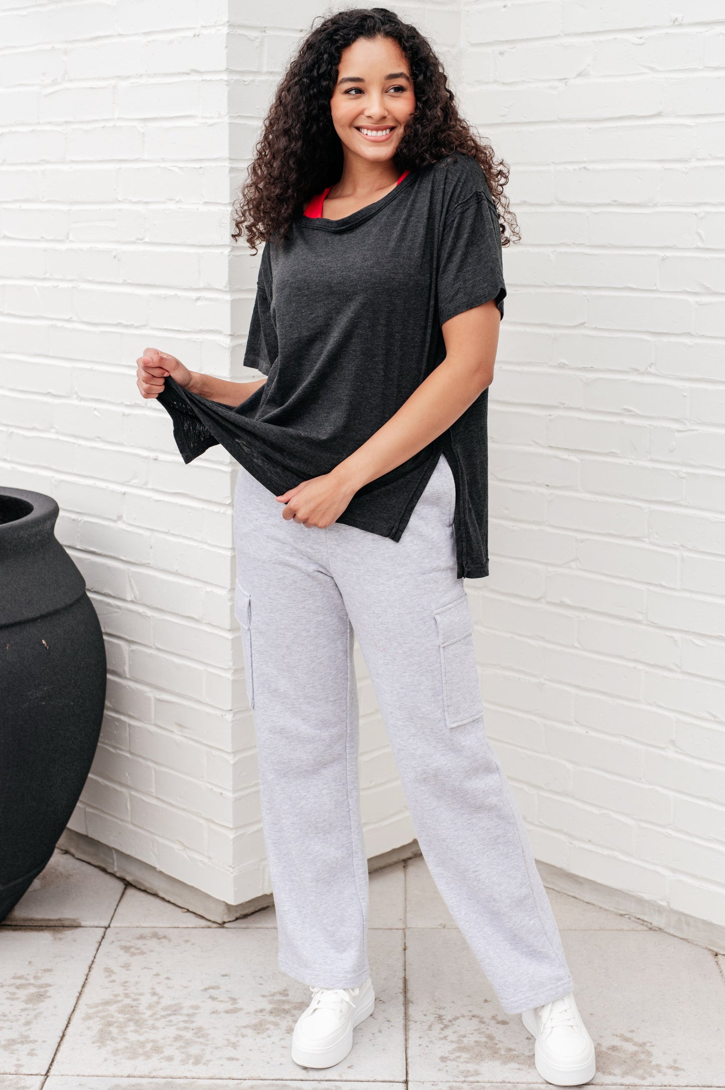 Let Me Live Relaxed Tee in Black-Tops-Modish Lily, Tecumseh Michigan