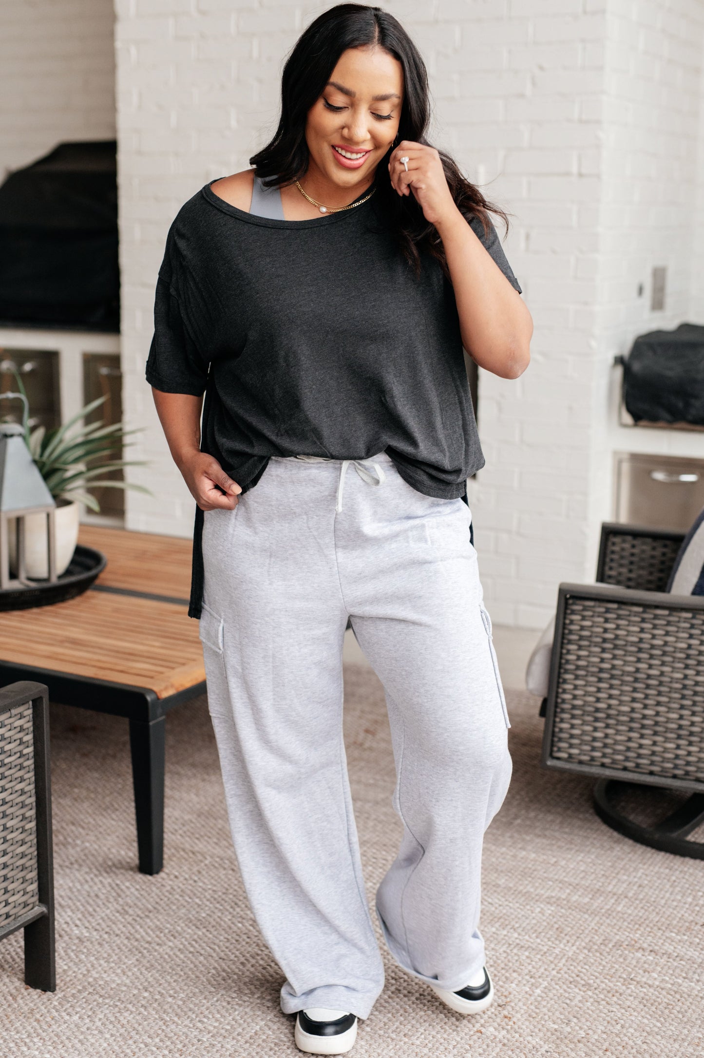 Let Me Live Relaxed Tee in Black-Tops-Modish Lily, Tecumseh Michigan