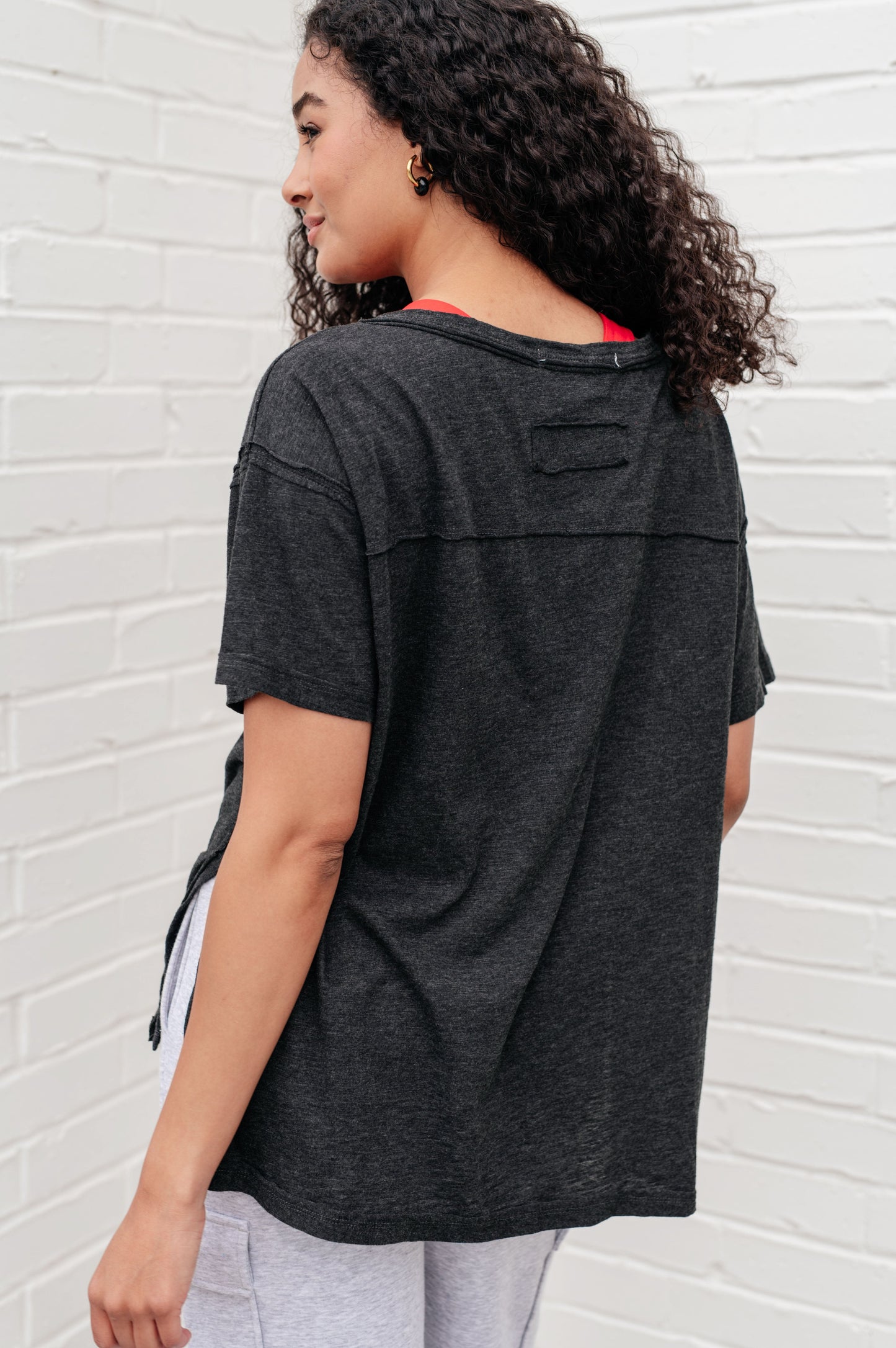 Let Me Live Relaxed Tee in Black-Tops-Modish Lily, Tecumseh Michigan