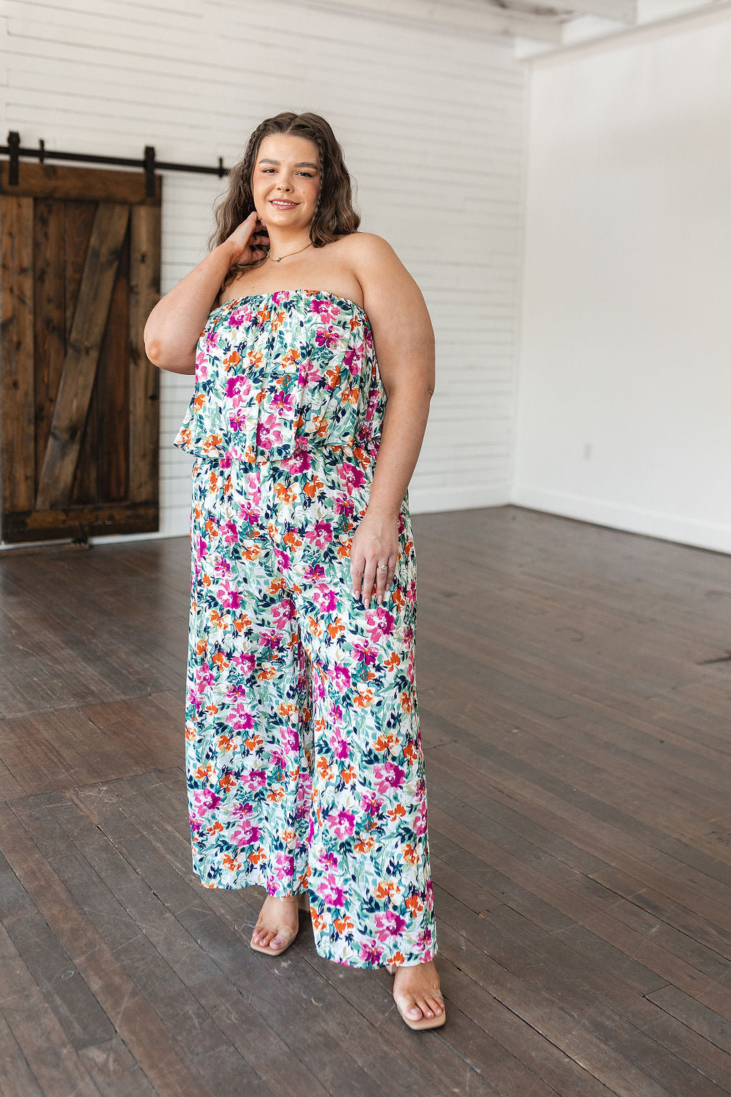 Life of the Party Floral Jumpsuit in Green-Jumpsuits & Rompers-Modish Lily, Tecumseh Michigan