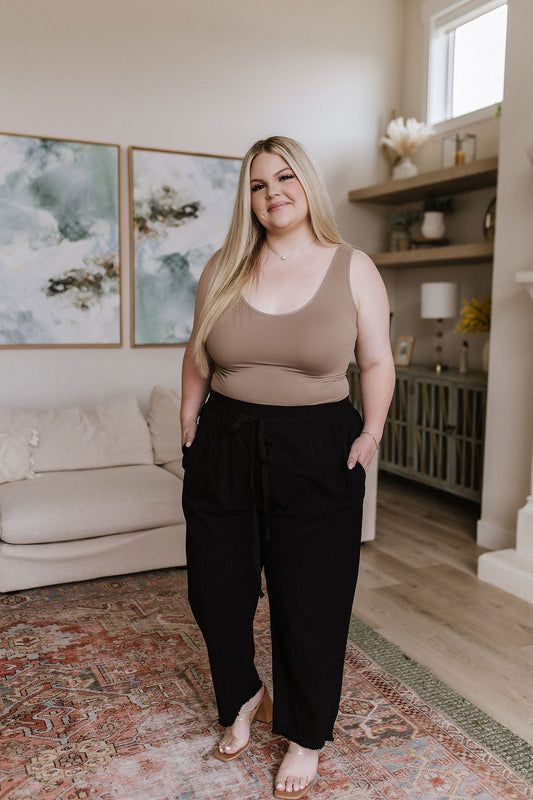 Love Me Dearly High Waisted Pants in Black-Bottoms-Modish Lily, Tecumseh Michigan