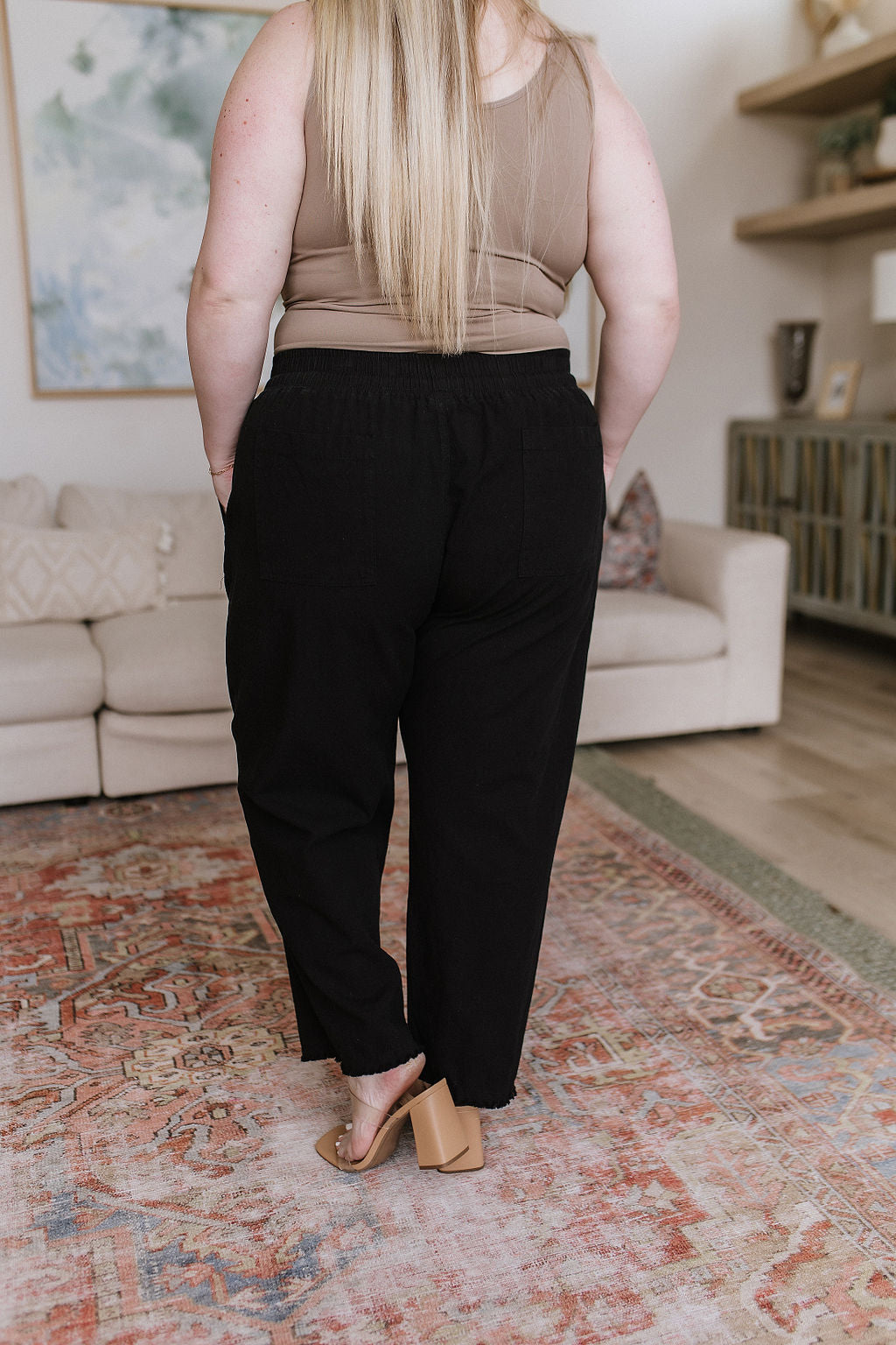 Love Me Dearly High Waisted Pants in Black-Bottoms-Modish Lily, Tecumseh Michigan