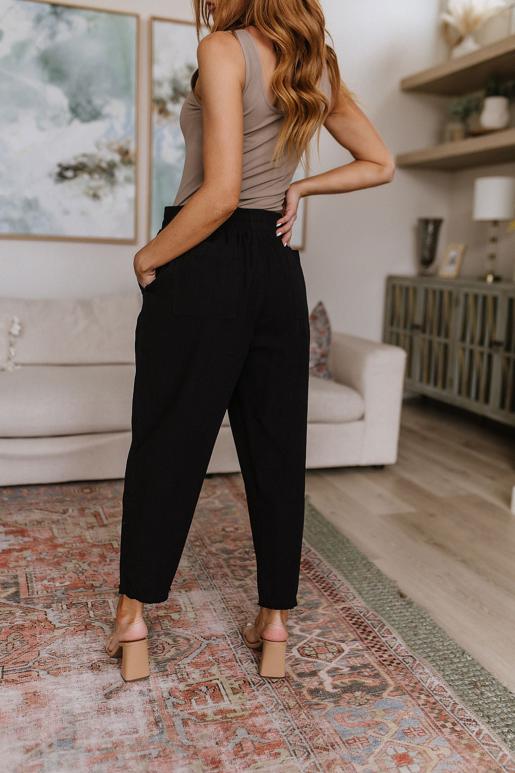 Love Me Dearly High Waisted Pants in Black-Bottoms-Modish Lily, Tecumseh Michigan