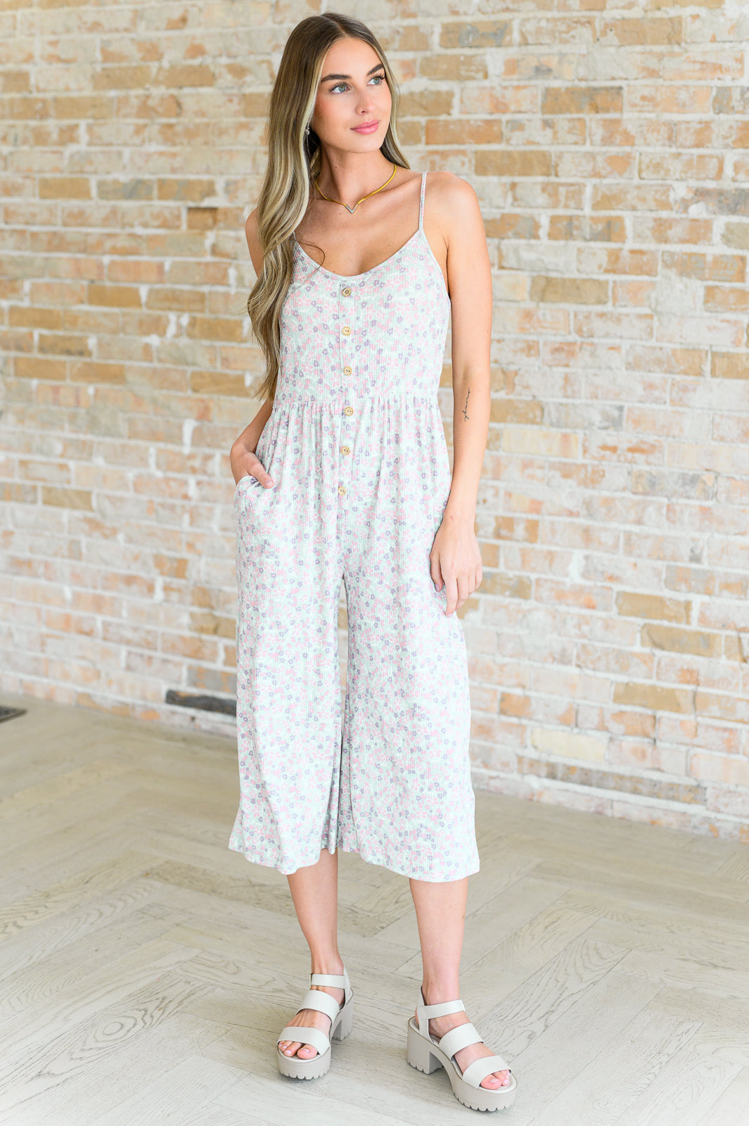 Lucky In Love Floral Jumpsuit-Jumpsuits & Rompers-Modish Lily, Tecumseh Michigan