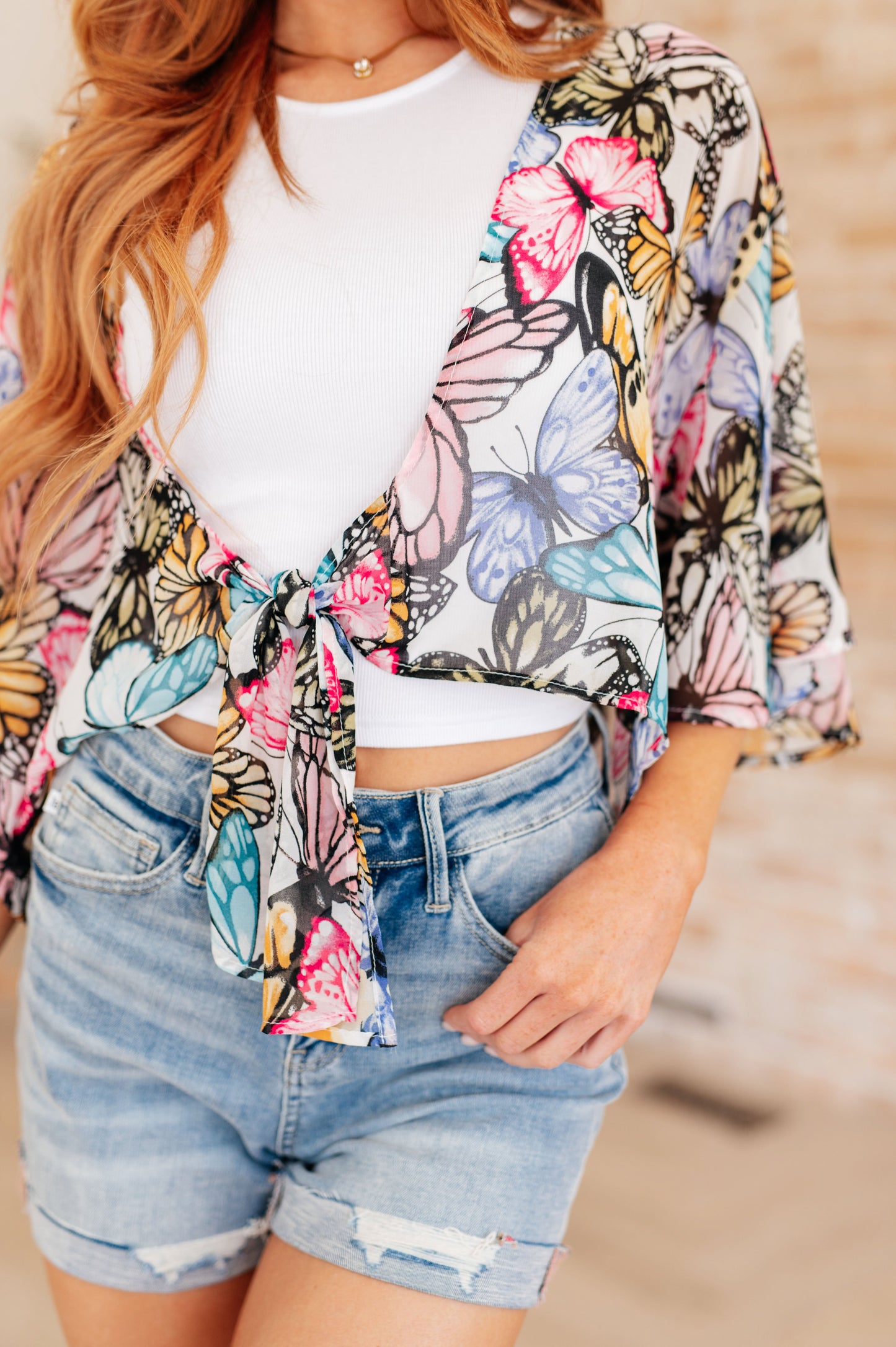 My Darling Valentina Front Tie Blouse-Layers-Modish Lily, Tecumseh Michigan